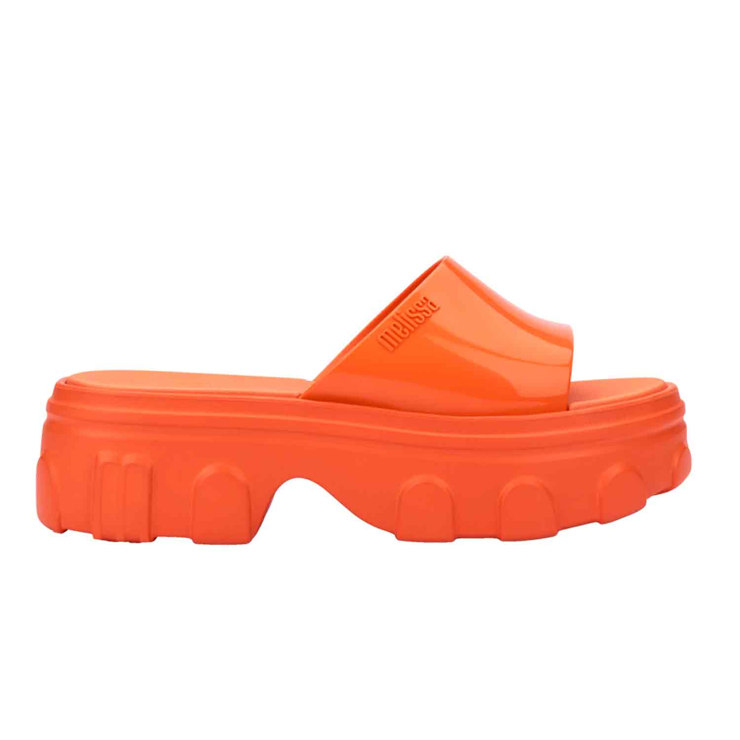 Melissa Ella Slide Sandal In Yellow/orange