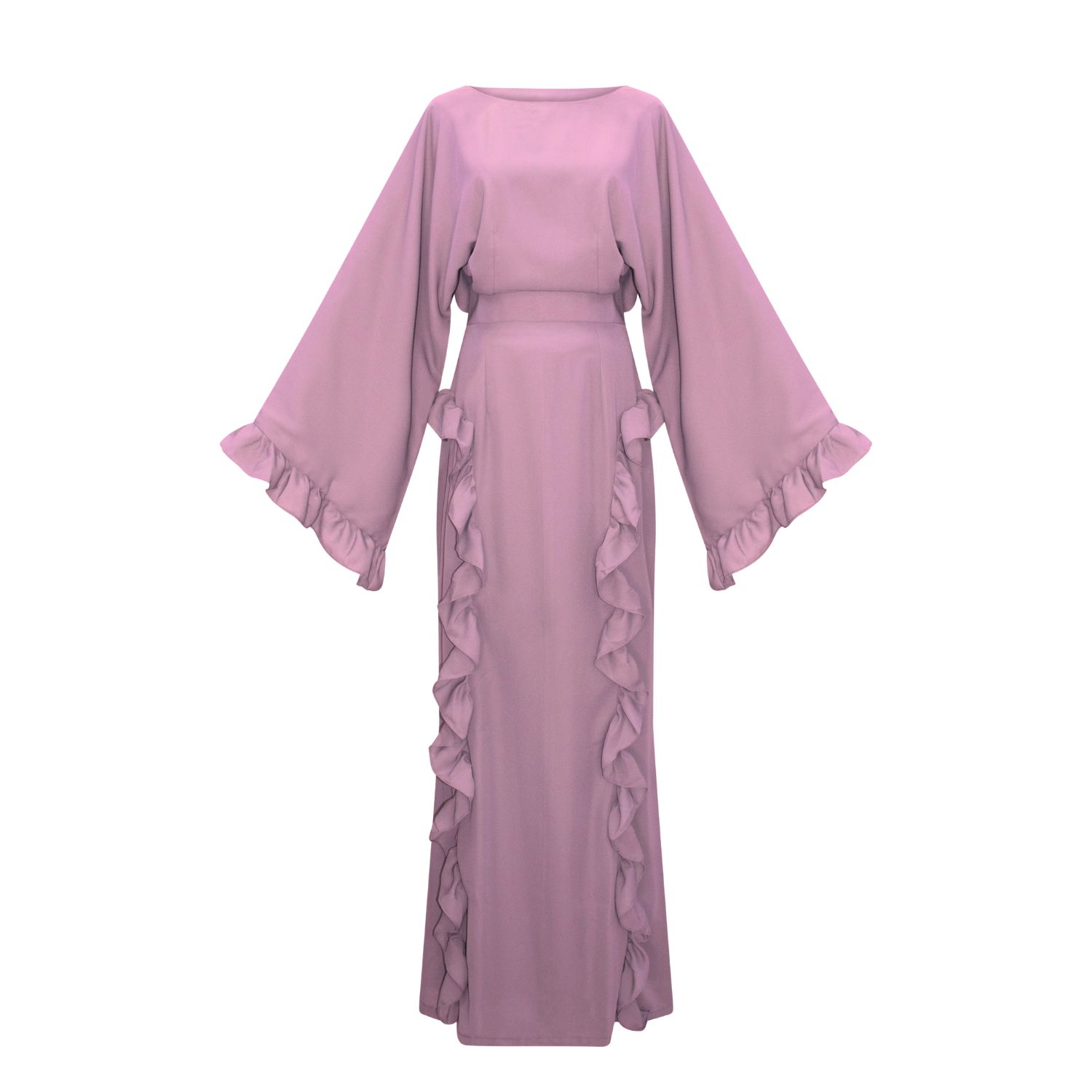Miss Fm Women's Pink / Purple Amber In Blush - Cotton Lined Maxi Dress In Pink/purple