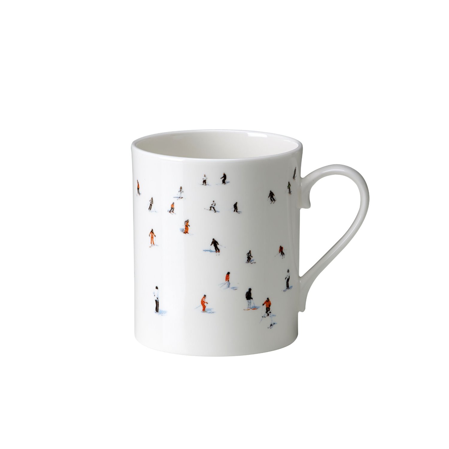Dede Johnston White Skiers Mug In White