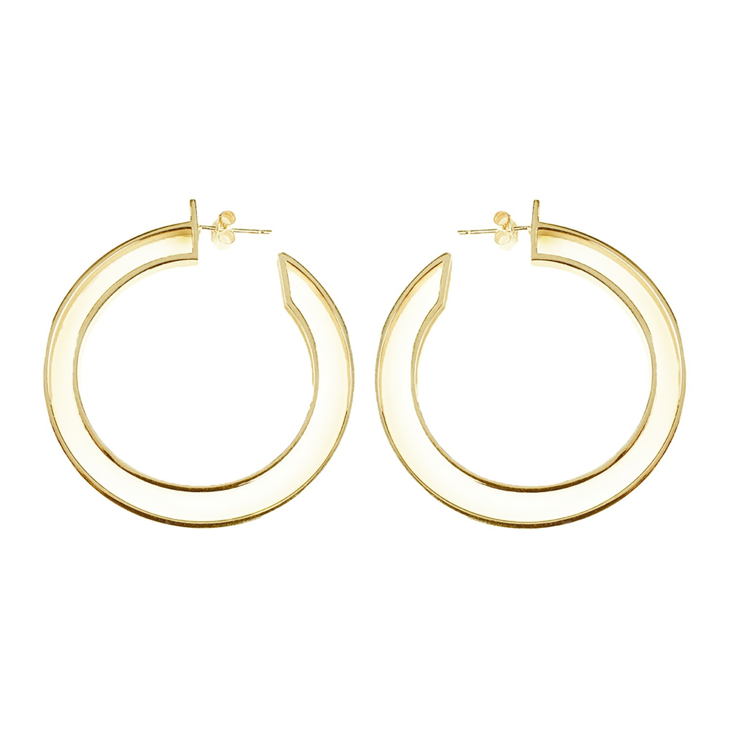 Toolally Women's Large Double Hoops - Gold In Gold