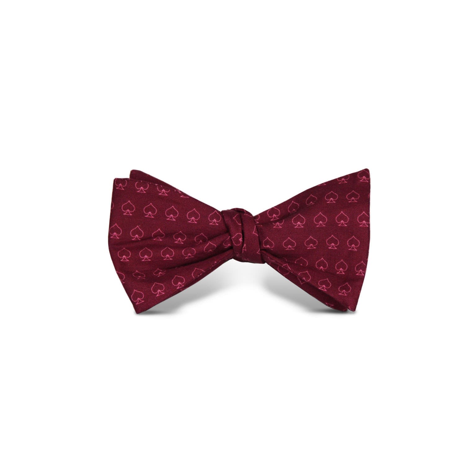 Men’s Red Shade Of Spade Bow Tie One Size Tom Astin