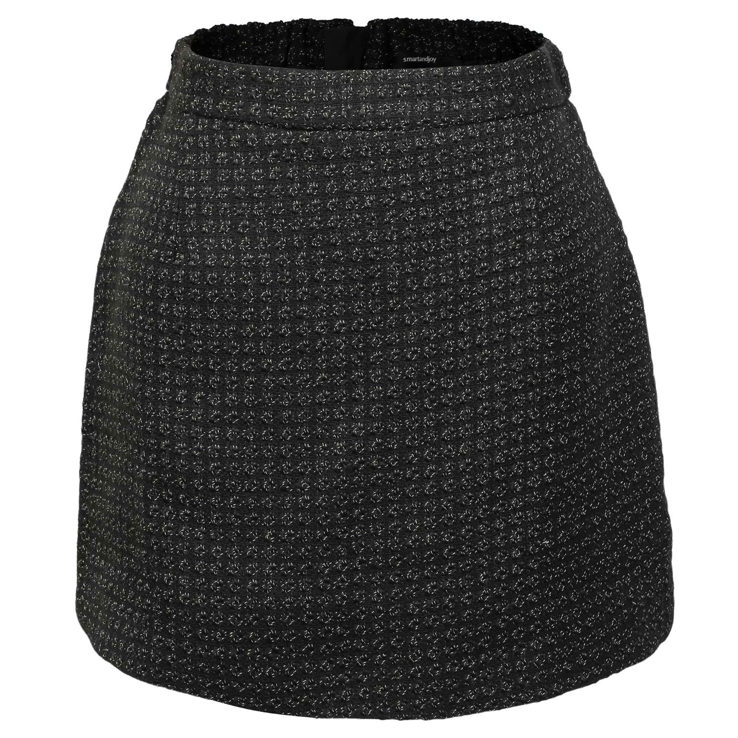 Smart And Joy Women's Black Trapeze Mini Skirt In Black
