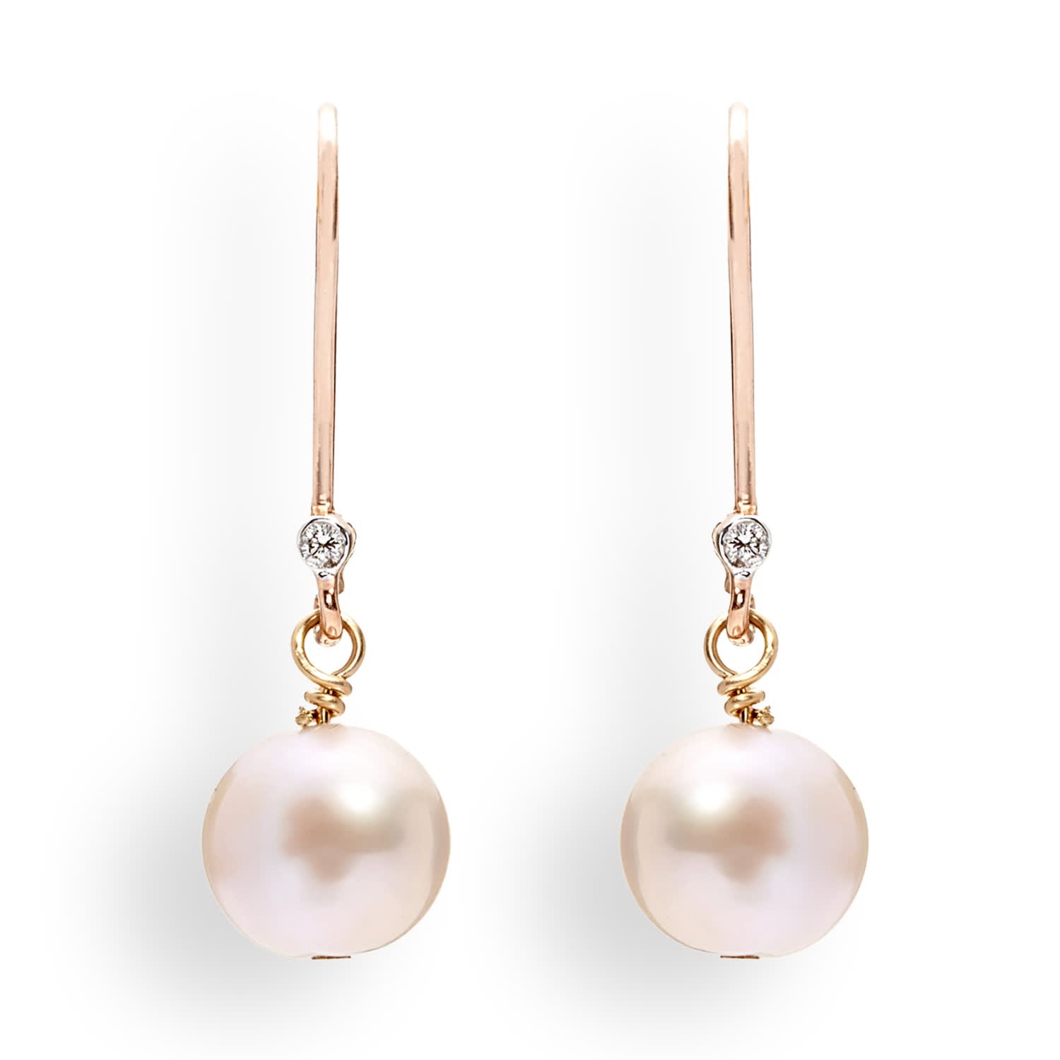 pink pearl earrings