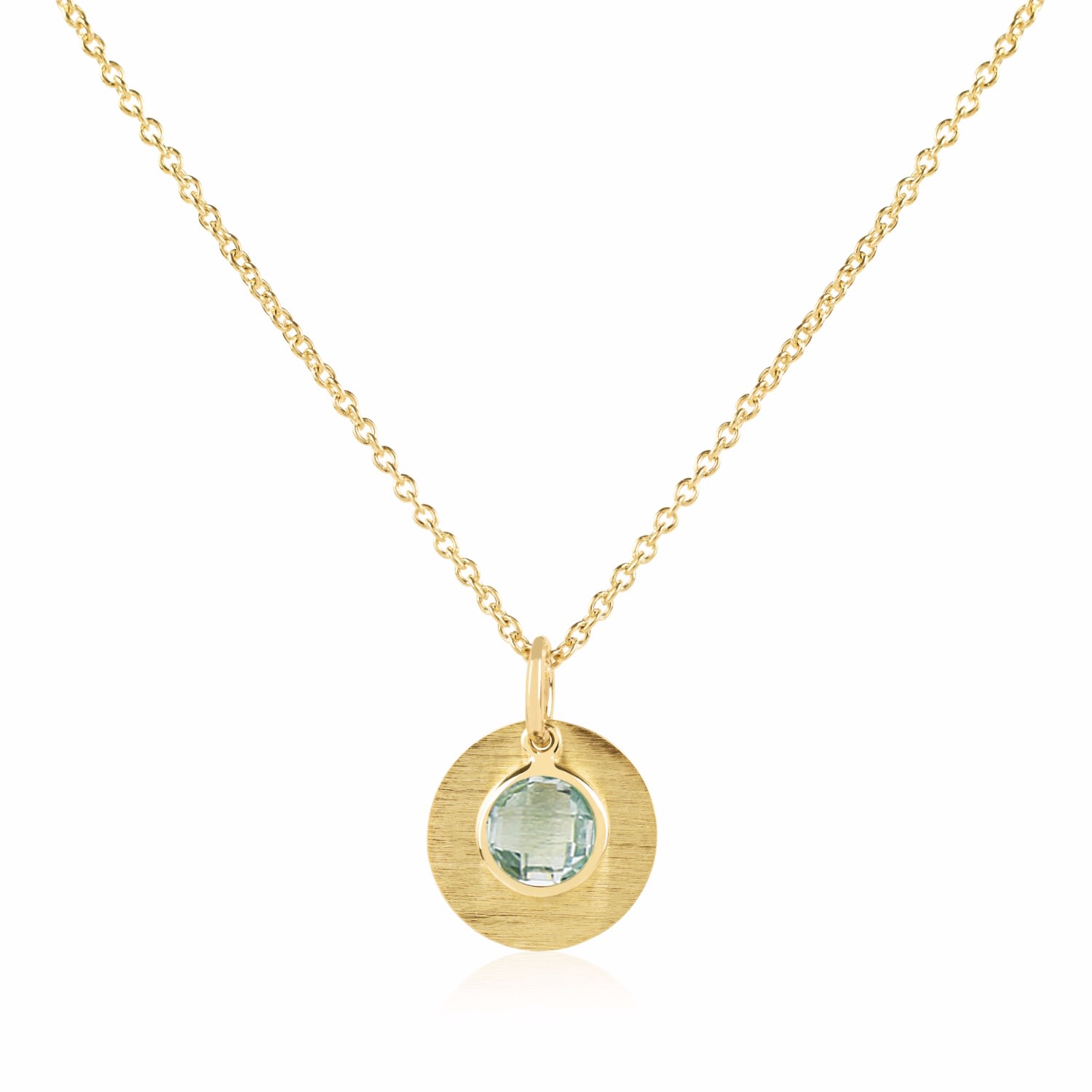 Women’s Gold / Blue Bali 9Ct Gold March Birthstone Necklace Blue Topaz Auree Jewellery