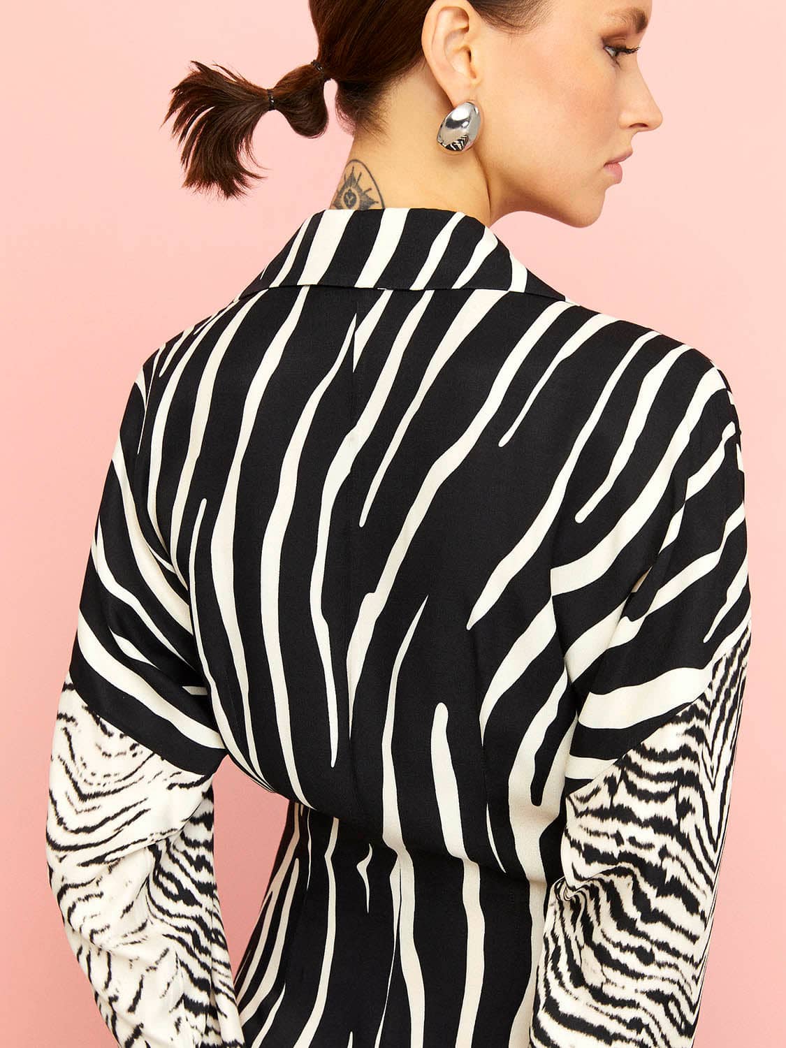 Women's Zebra Bust T-Shirt Dress, LOUIS VUITTON