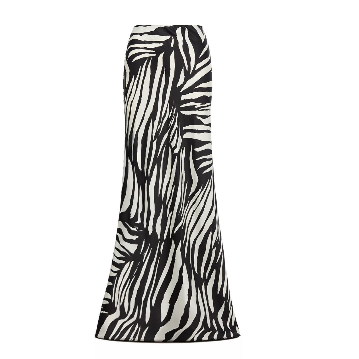 Bluzat Women's Black / White Zebra Printed Skirt In Black/white