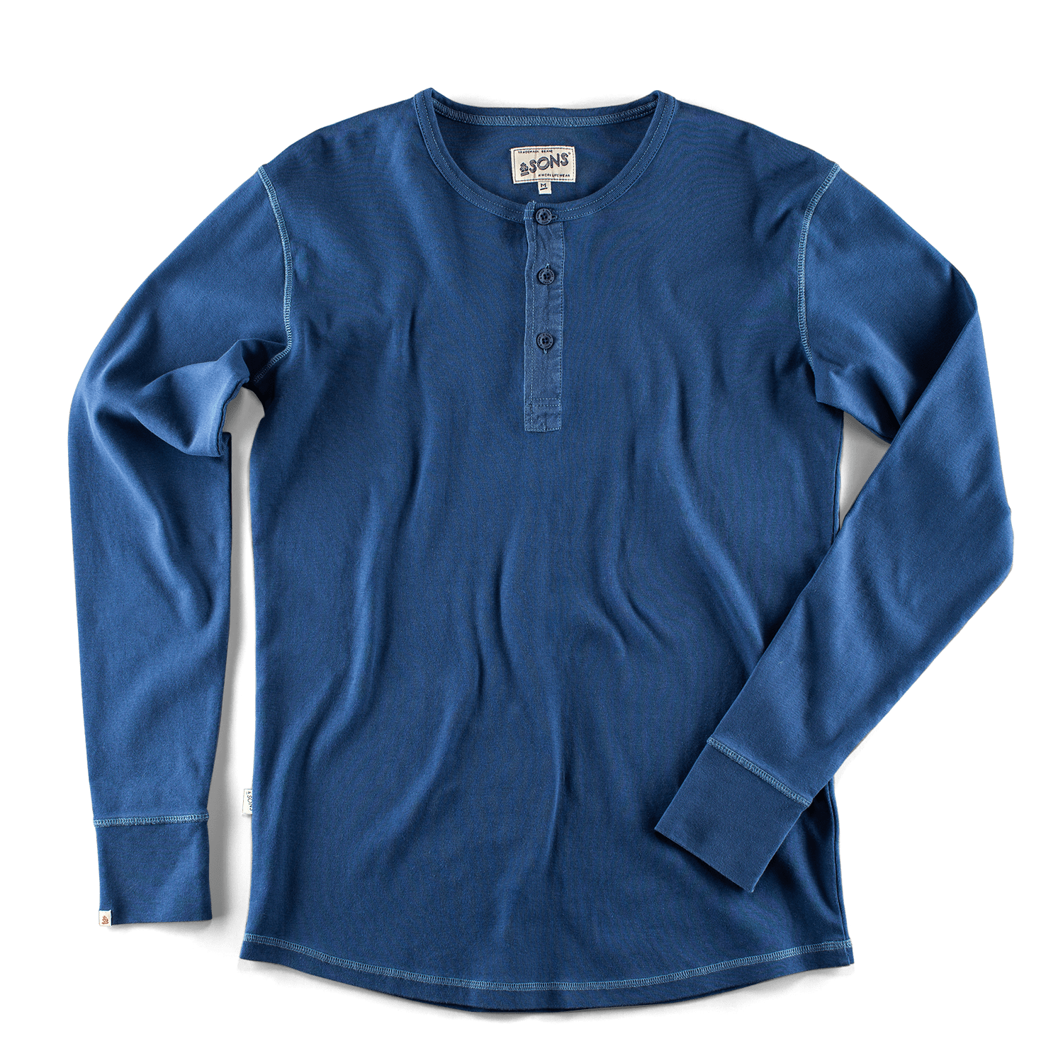 &sons Trading Co Men's The New Elder Henley Shirt Indigo In Blue