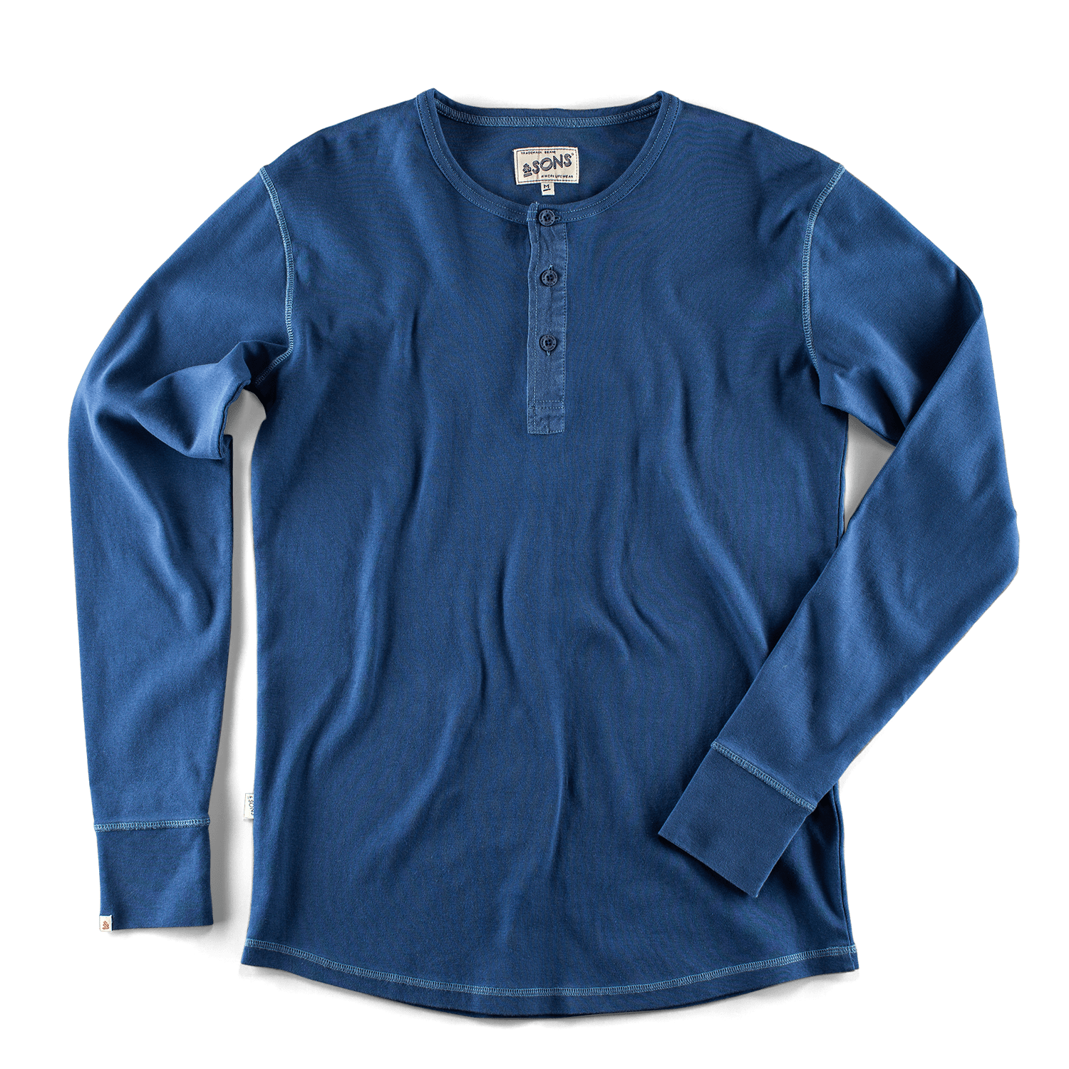 Men’s The New Elder Henley Shirt Indigo XXL &Sons Trading Co