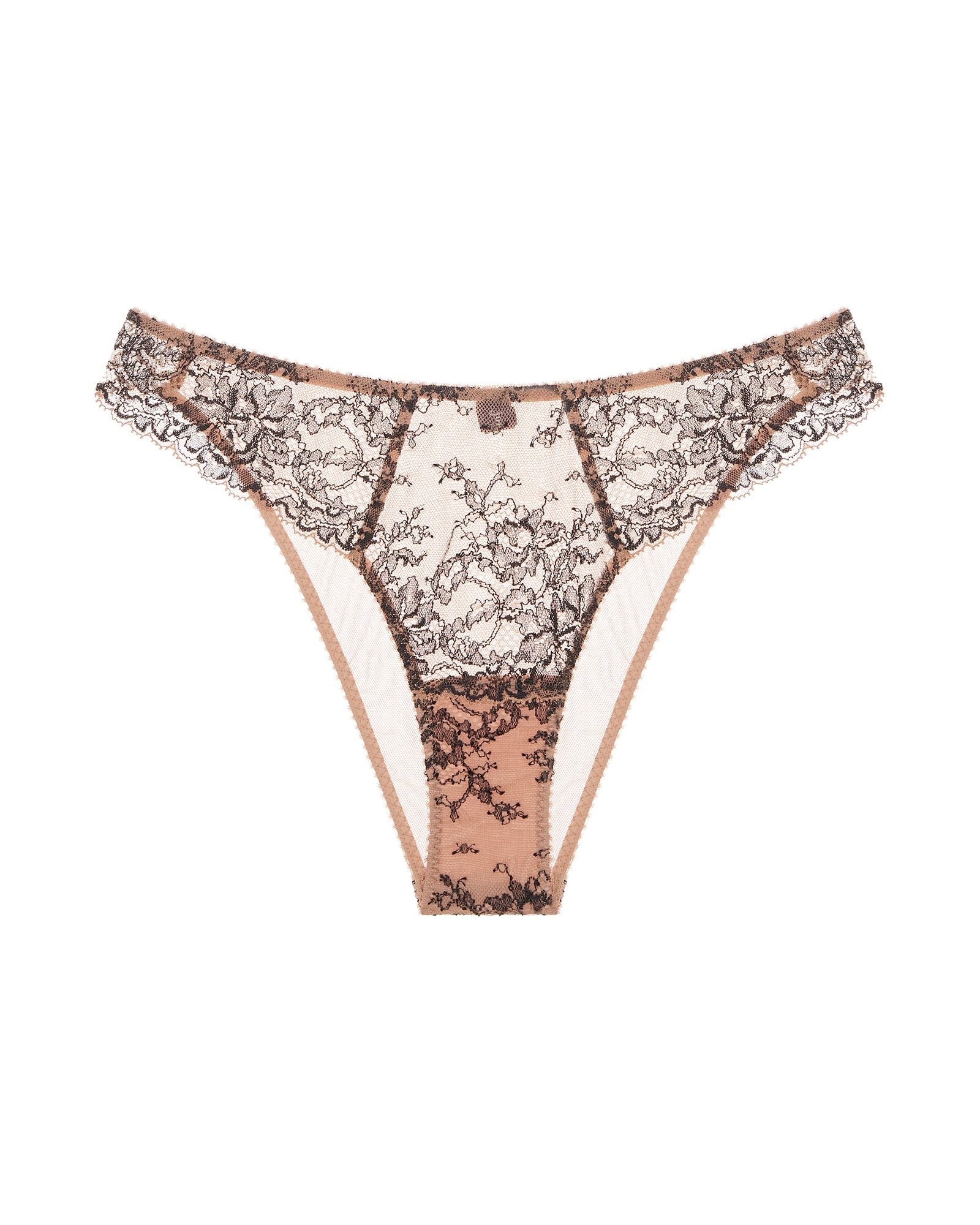 Journelle Women's Neutrals / Black Chloe French Knicker Praline Noir In Multi