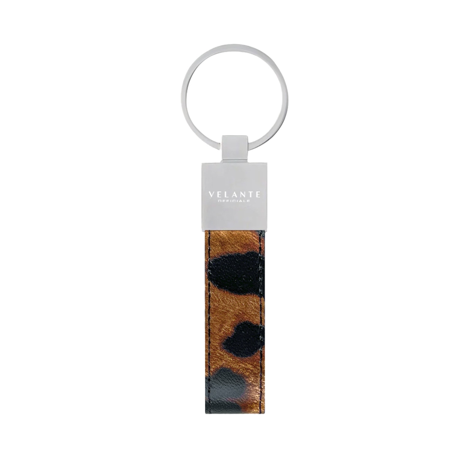 Velante Women's Pink / Black Goat Leather Keyring - Silver In Multi