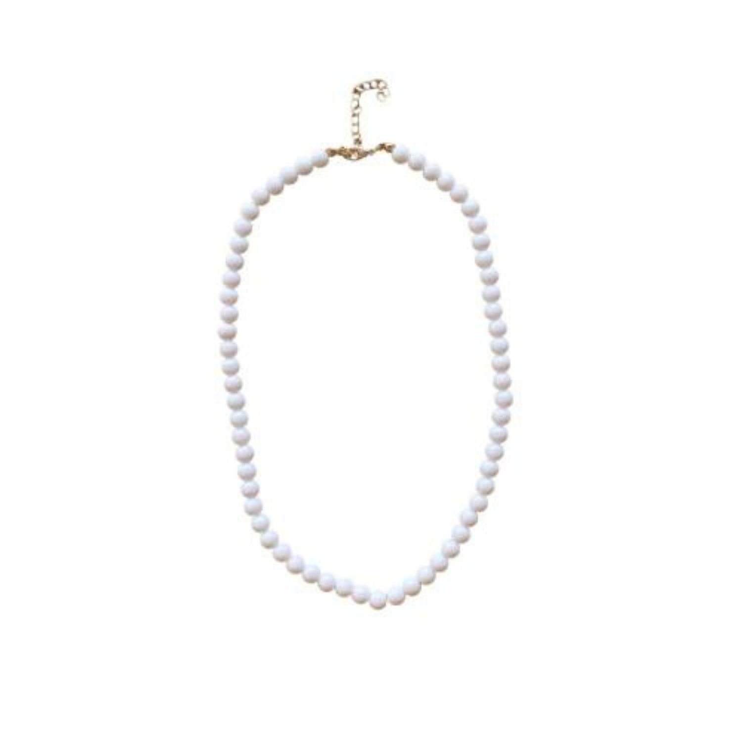 Women’s White Serabead Necklace Medium Serabondy