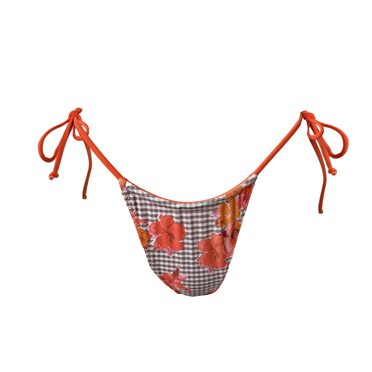 Nara Swim Women's Orange / Red Alia Reversible Bottoms // Mila In Multi