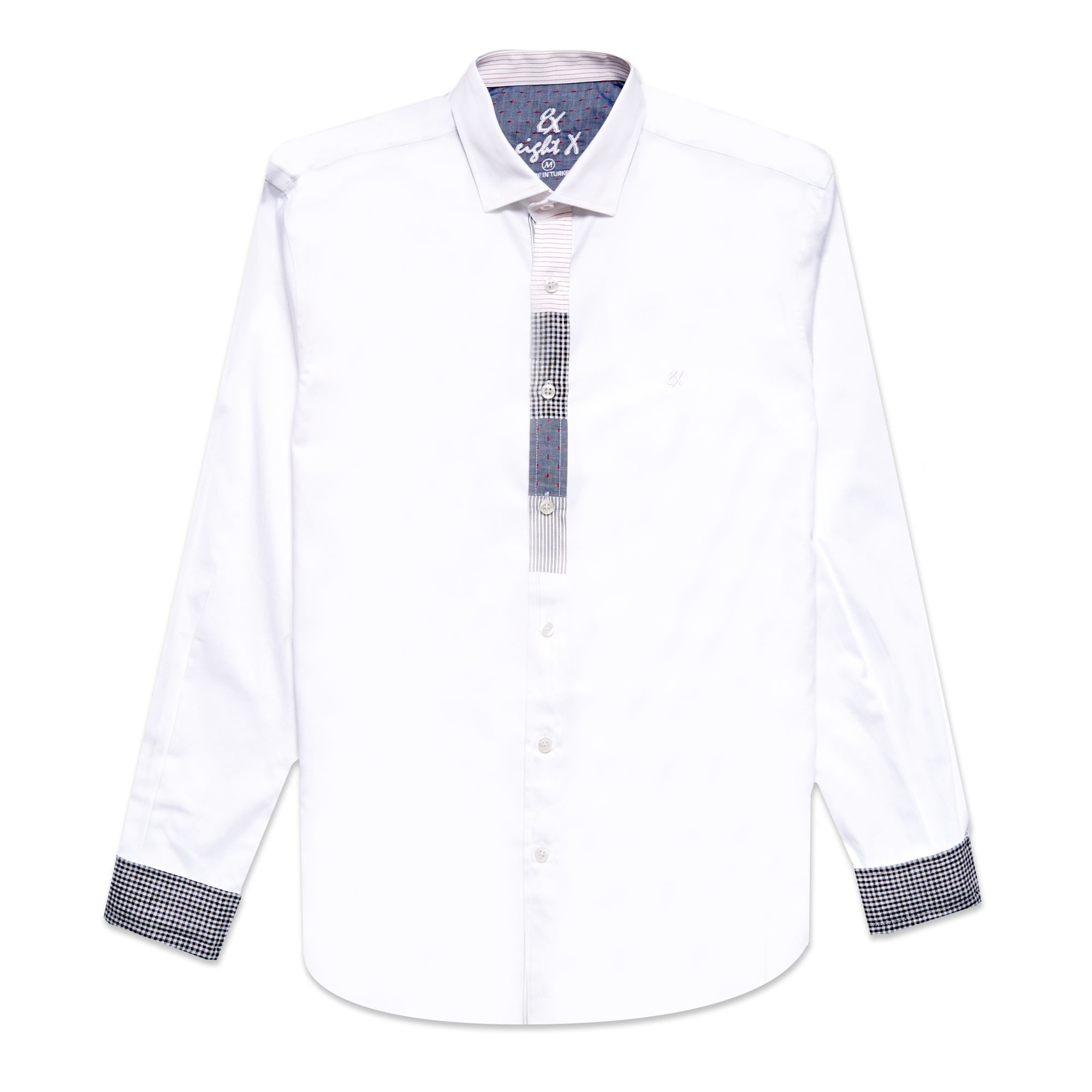 Eight X Men's Blue / White Down The Line Button Up Shirt In Blue/white