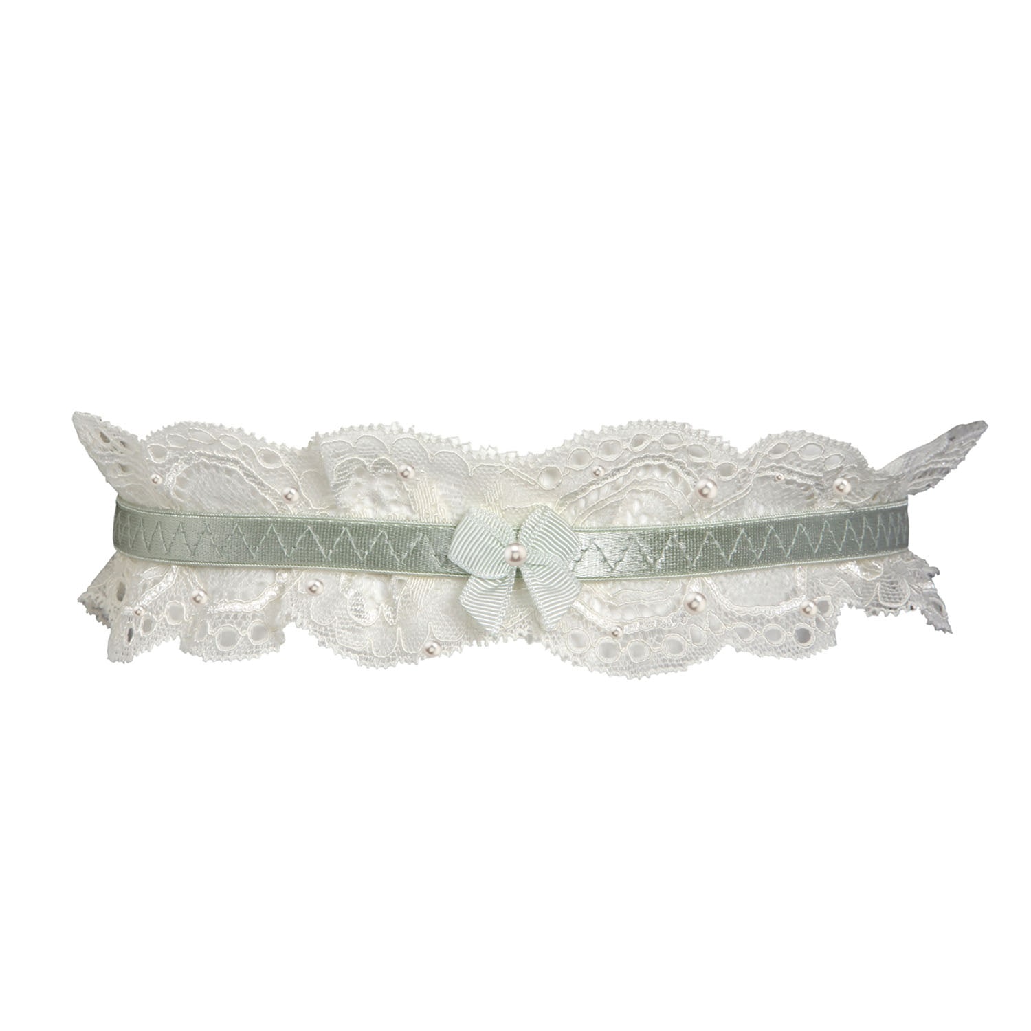 Women’s Neutrals / White Pearl Lace Garter S/M Tallulah Love