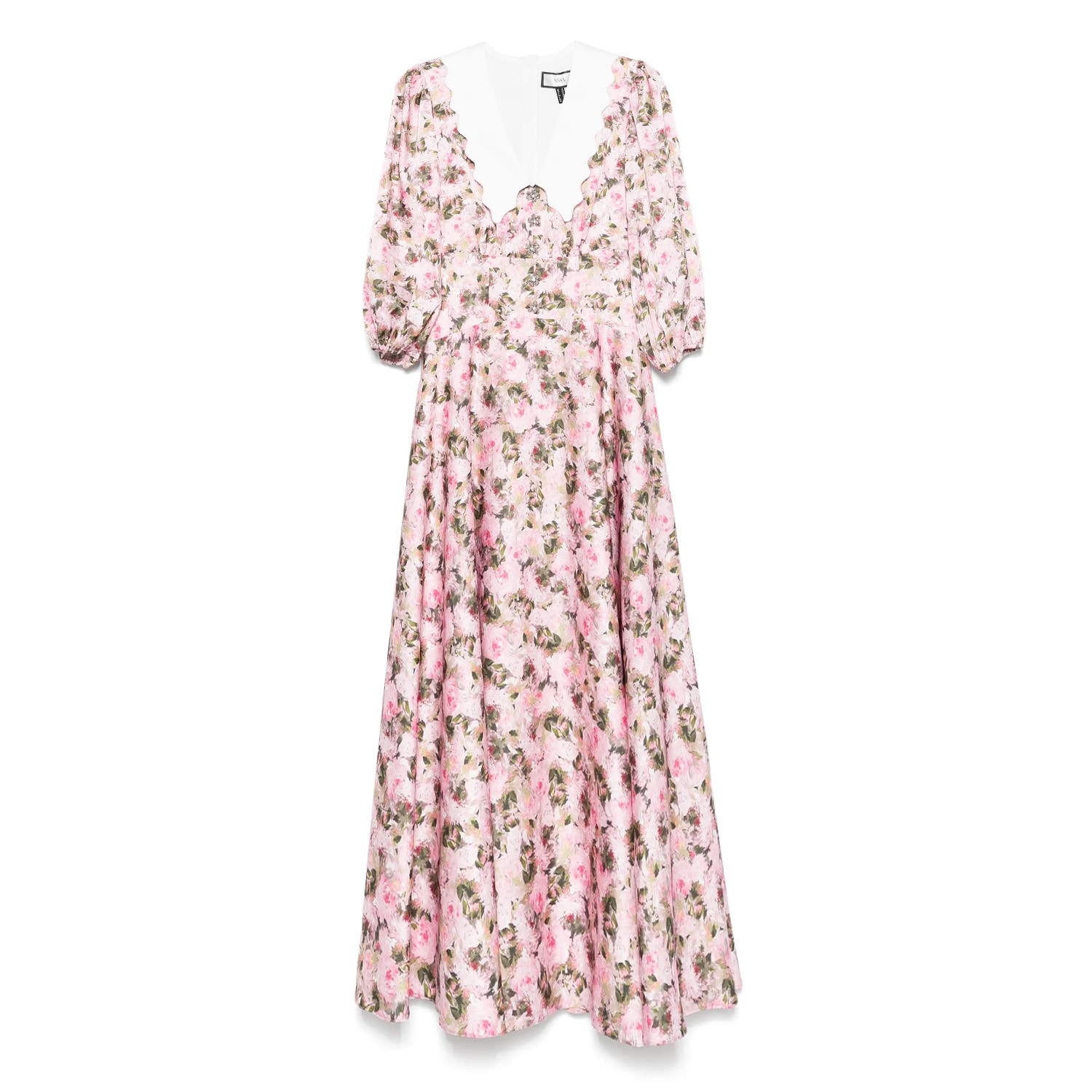Nissa Floral Midi Dress In Pink
