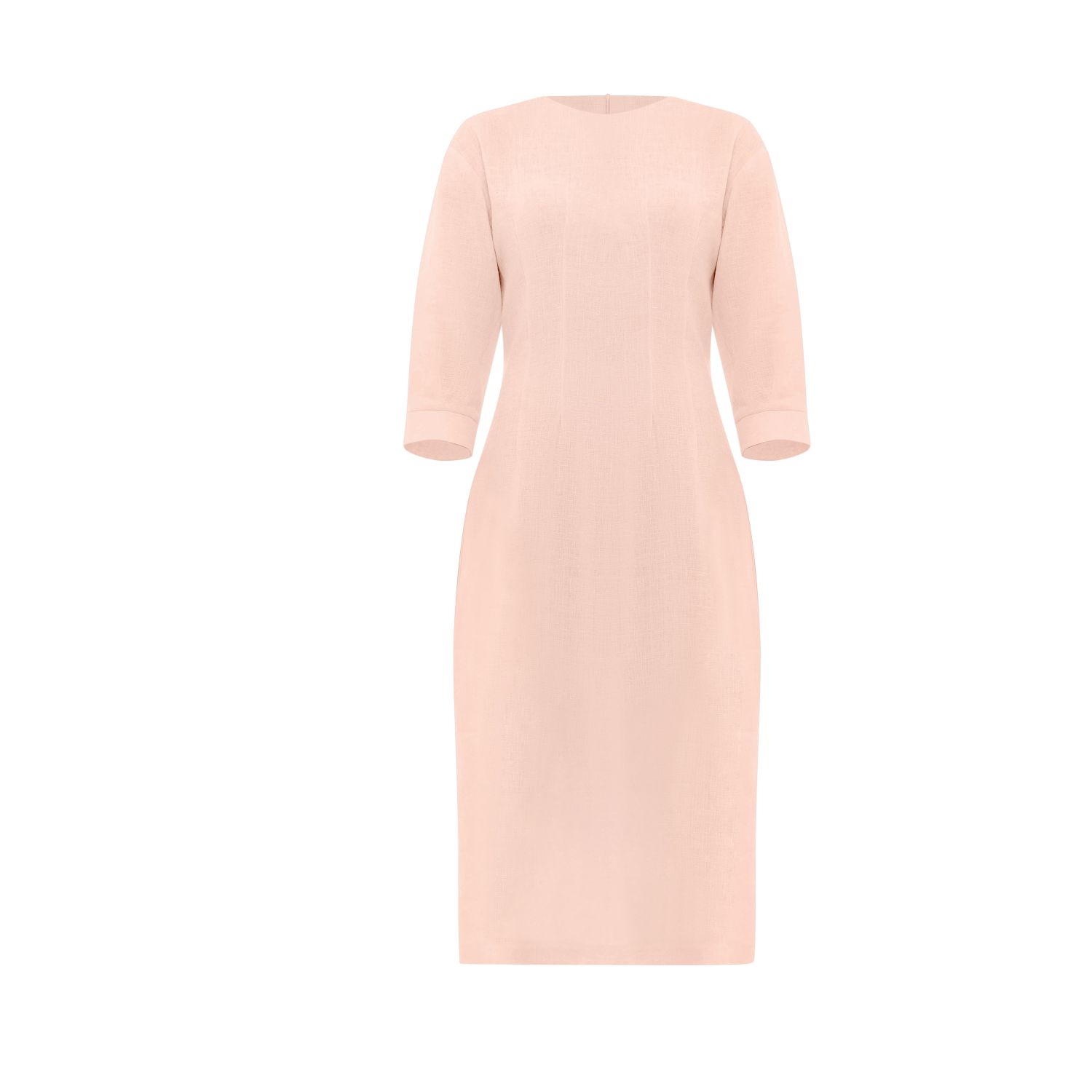 Me Esse Women's Pink / Purple Linen Dress Elena In Powder Pink In Pink/purple