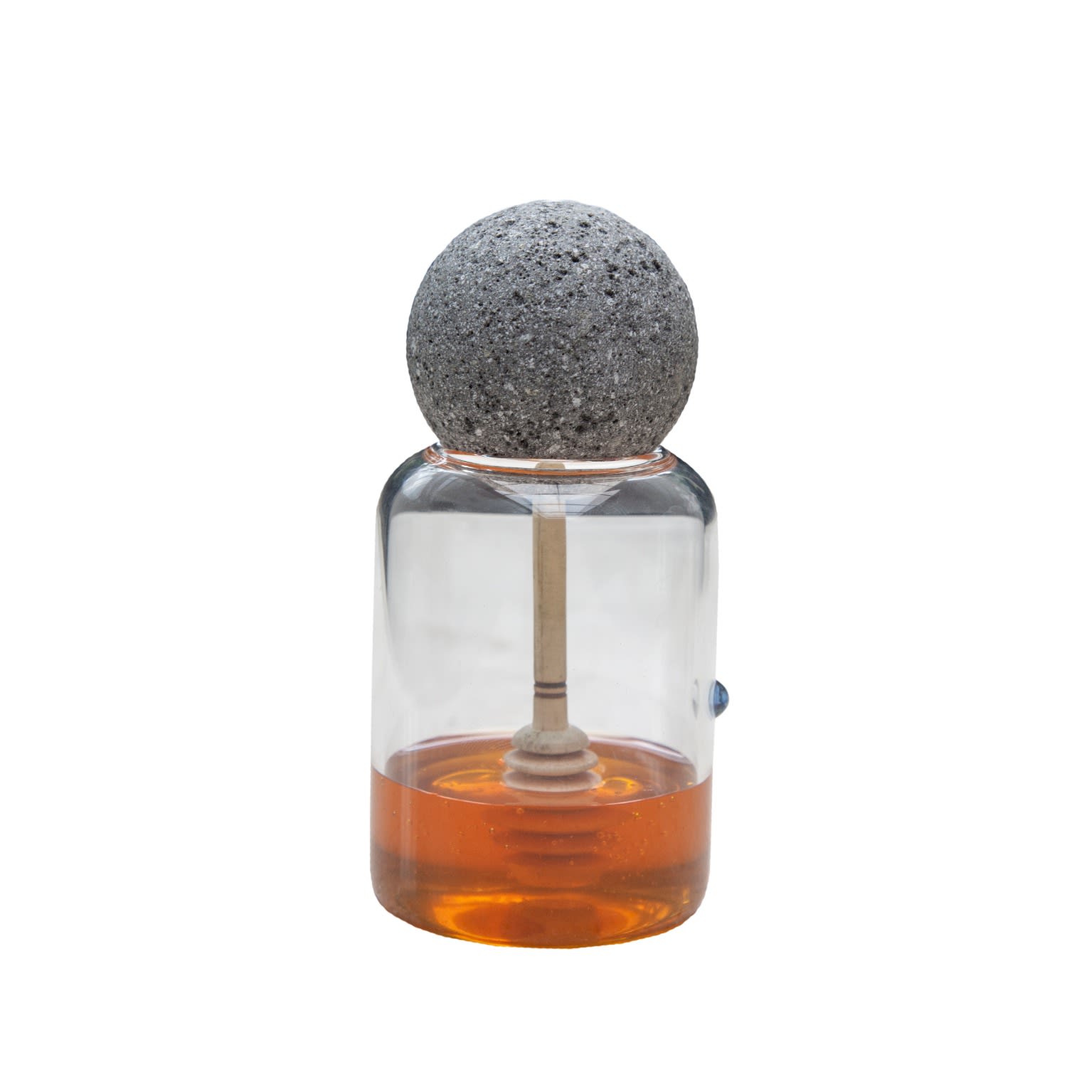 And Jacob Grey Honey Pot Container - Lava Stone In Gray