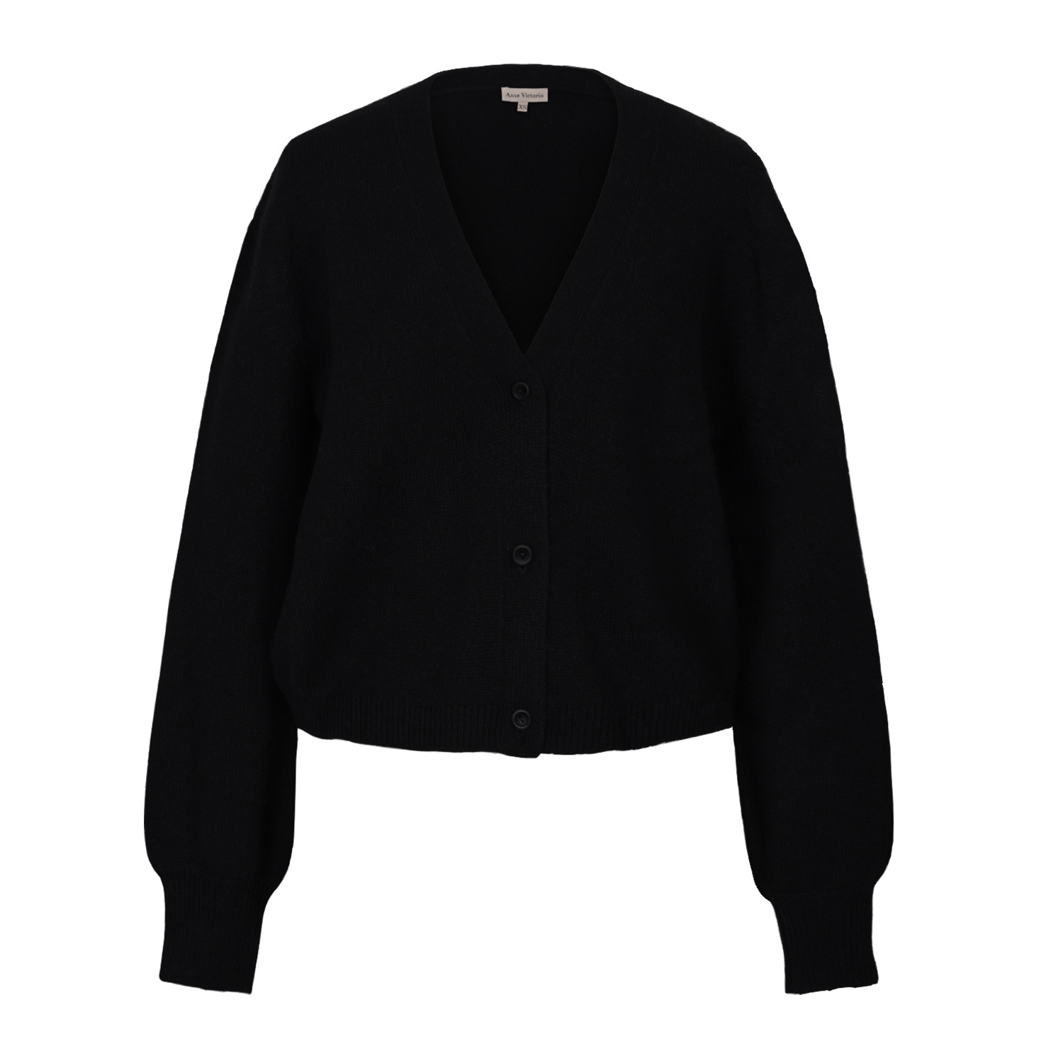 Women's Melissa Cashmere Cardigan - Black | Medium | Anse Victorin