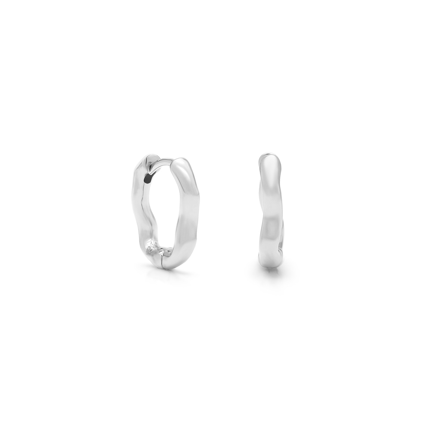 Above And Below Women's Arus Hoops - Medium - Sterling Silver