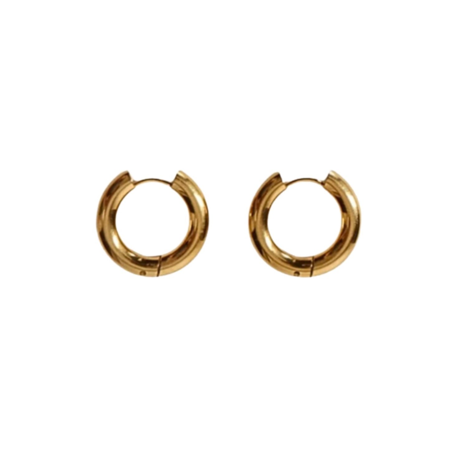 Roé Collection Men's Gold Bahnes Hoop Earrings
