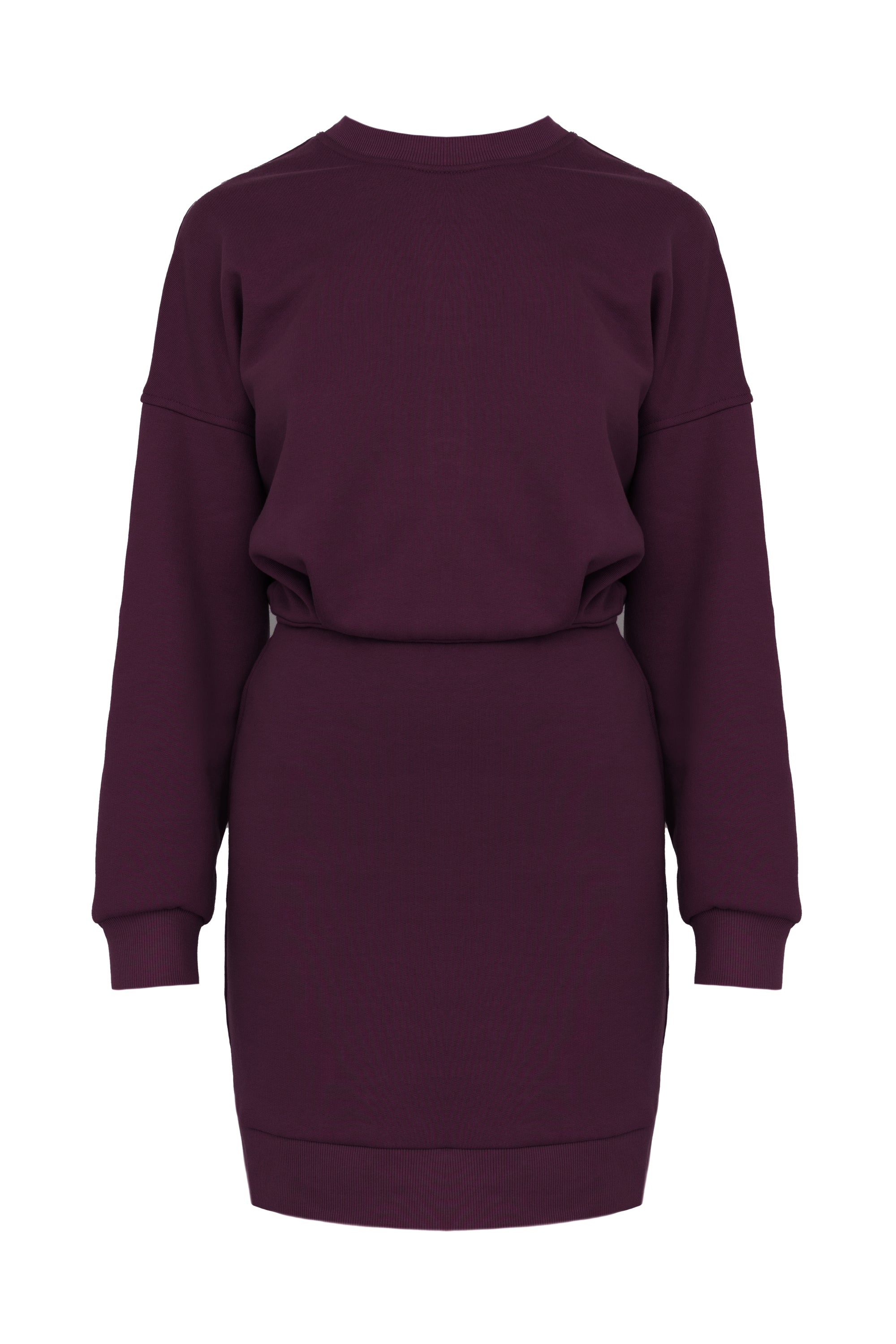 dark purple long sleeve dress Leshner Long Sleeve Mini Dress Purple