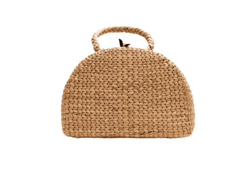 Women’s Neutrals Picnic Large Basket Palm Print Large Sea & Grass