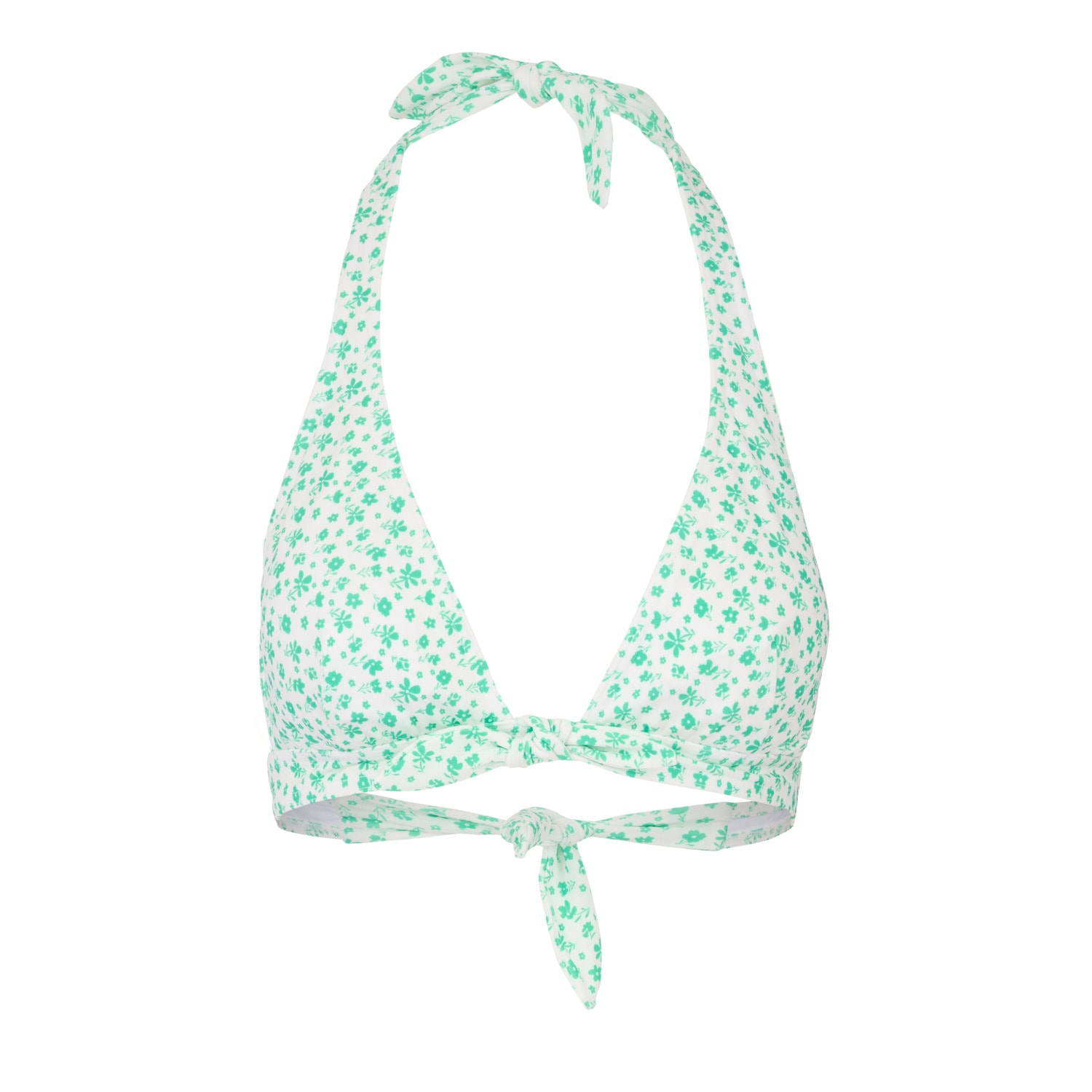 Women’s Camilla Floral Bikini Top Apple Green/White Small Bridie & Bert Ltd