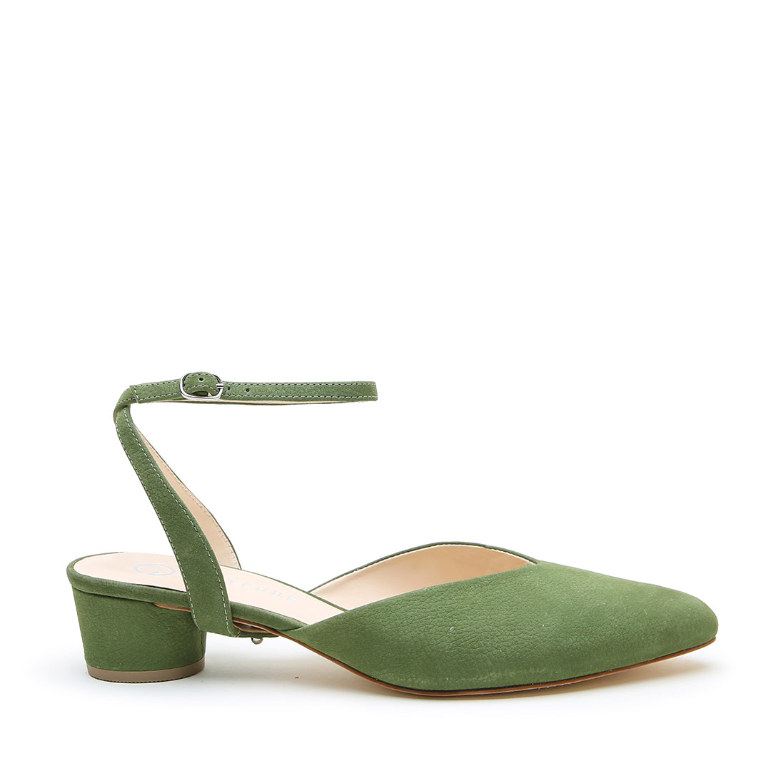 Alterre Women's Green Moss V Slide + Marilyn Strap In Green