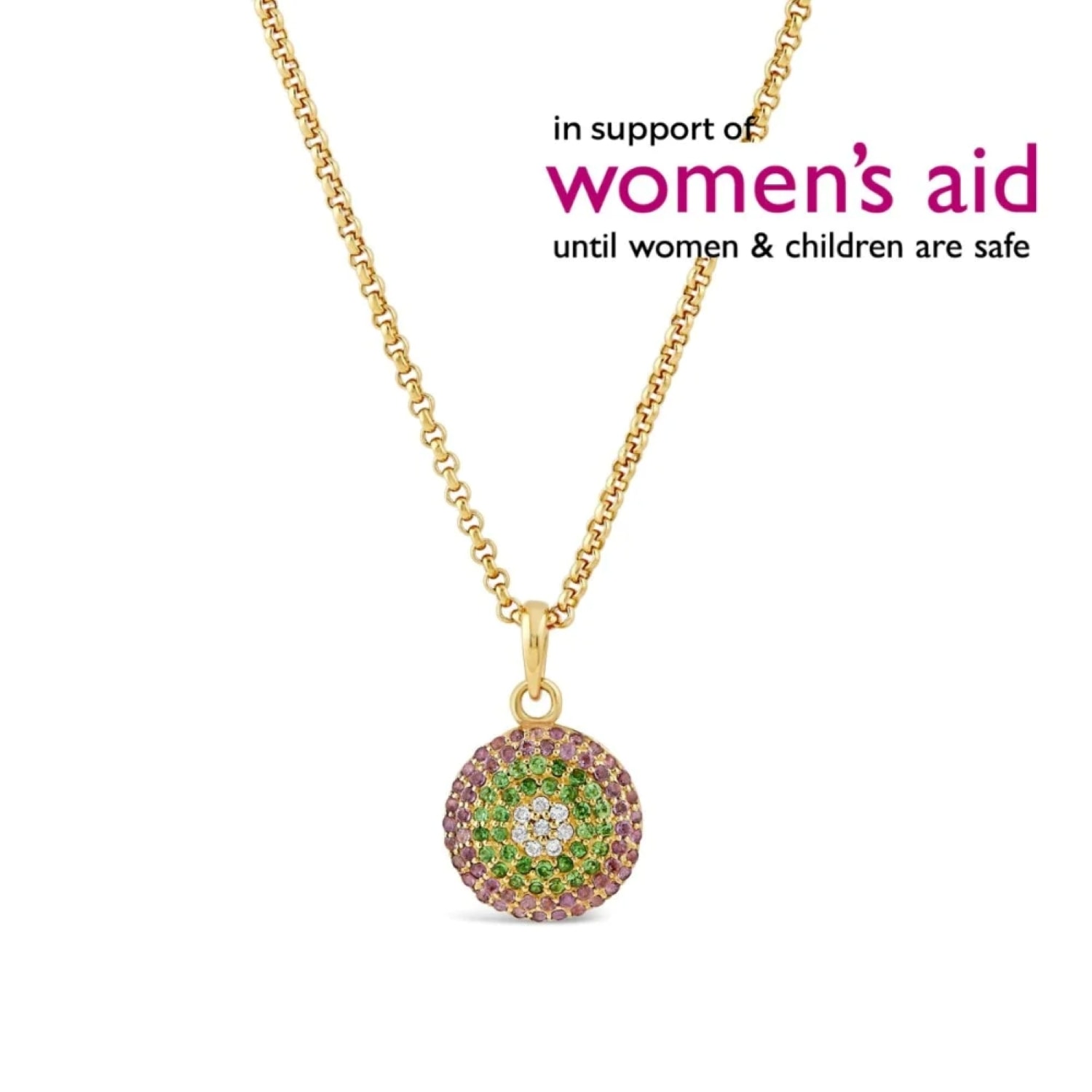 Women's Purple / Green / Yellow Suffragette Pavé Locket | Dinny Hall
