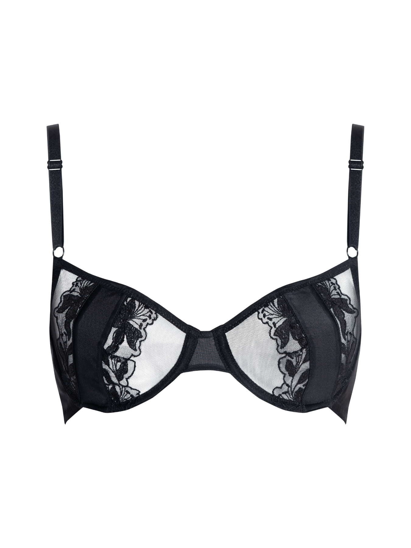 Women’s Black Tiger Dreams Underwired Bra 36D Bonbon Lingerie