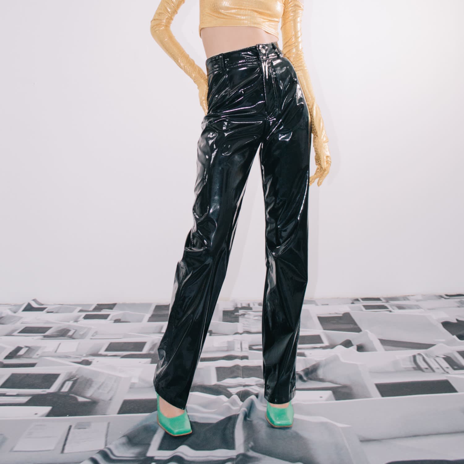 彫刻 Black Pants Takahiromiyashita The Soloist skeleton-print Trousers