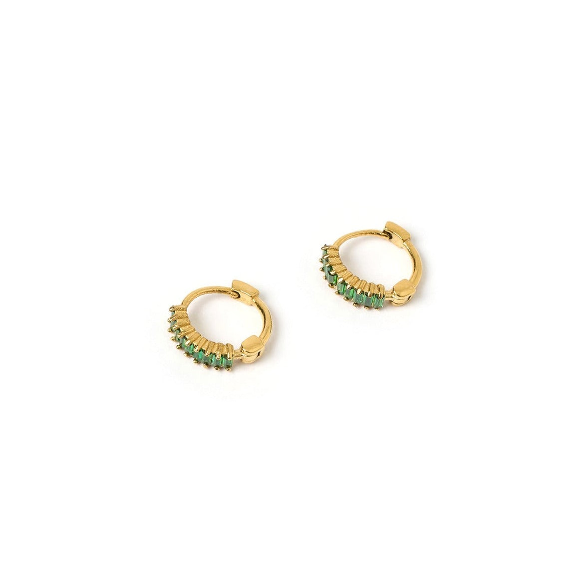Arms Of Eve Women's Gold / Green Khloe Gold Earrings - Emerald In Multi