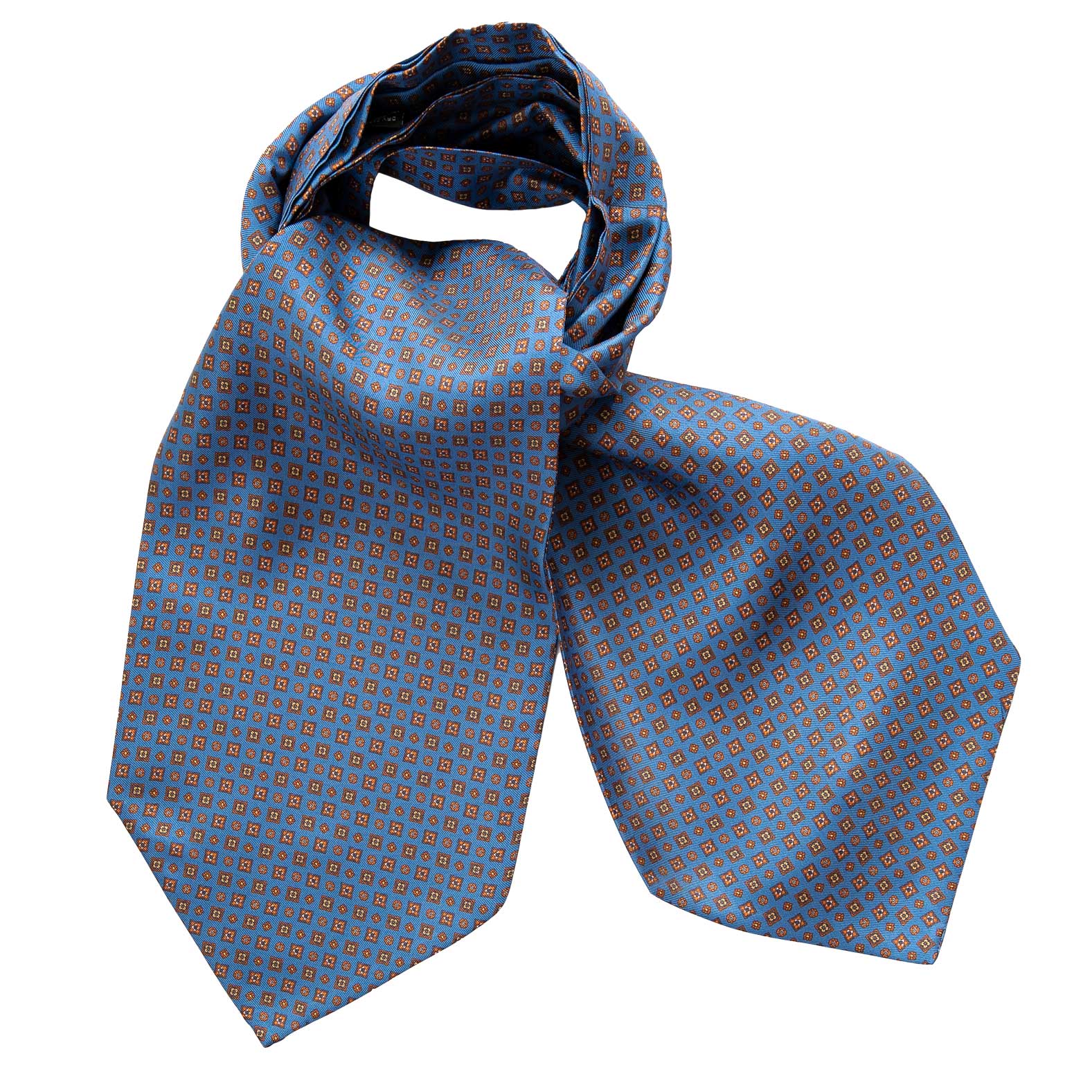 BUGATTI Brown Grey Silk Scarf