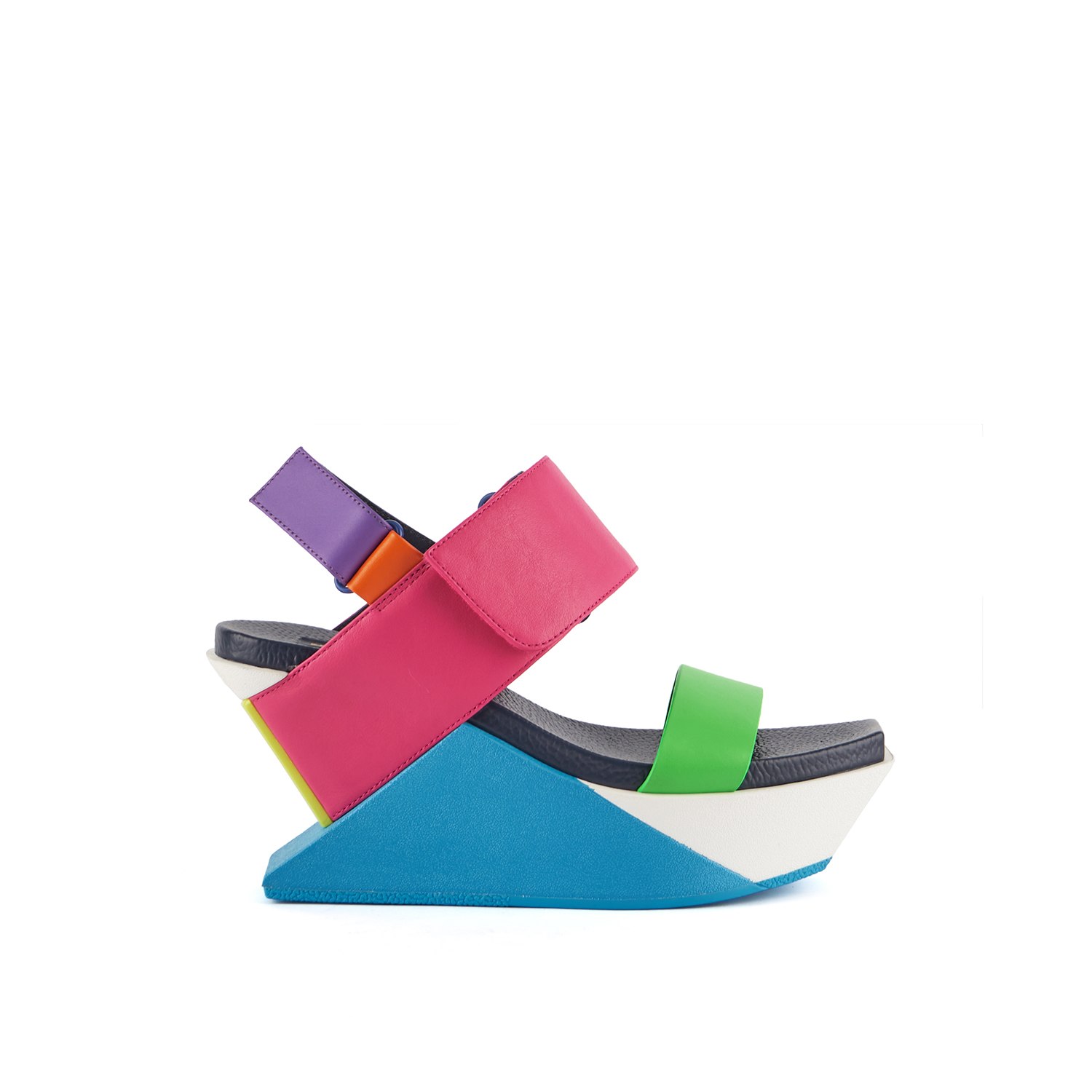 United Nude Women's Delta Wedge Sandal - Rainbow In White