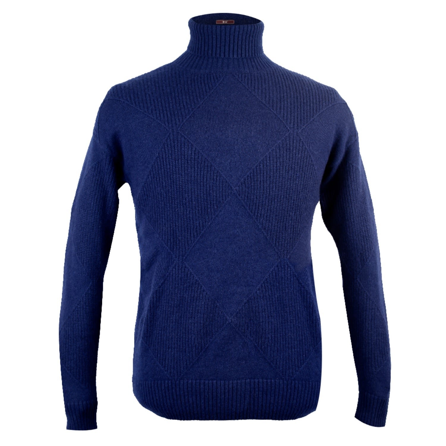 David Wej Men's Will Roll Neck Jumper - Navy In Blue