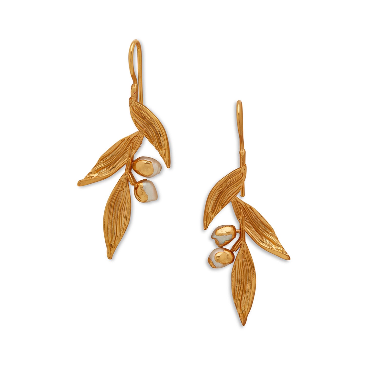 Women’s Gold Haya Earrings With Baroque Pearls Dhwani Bansal