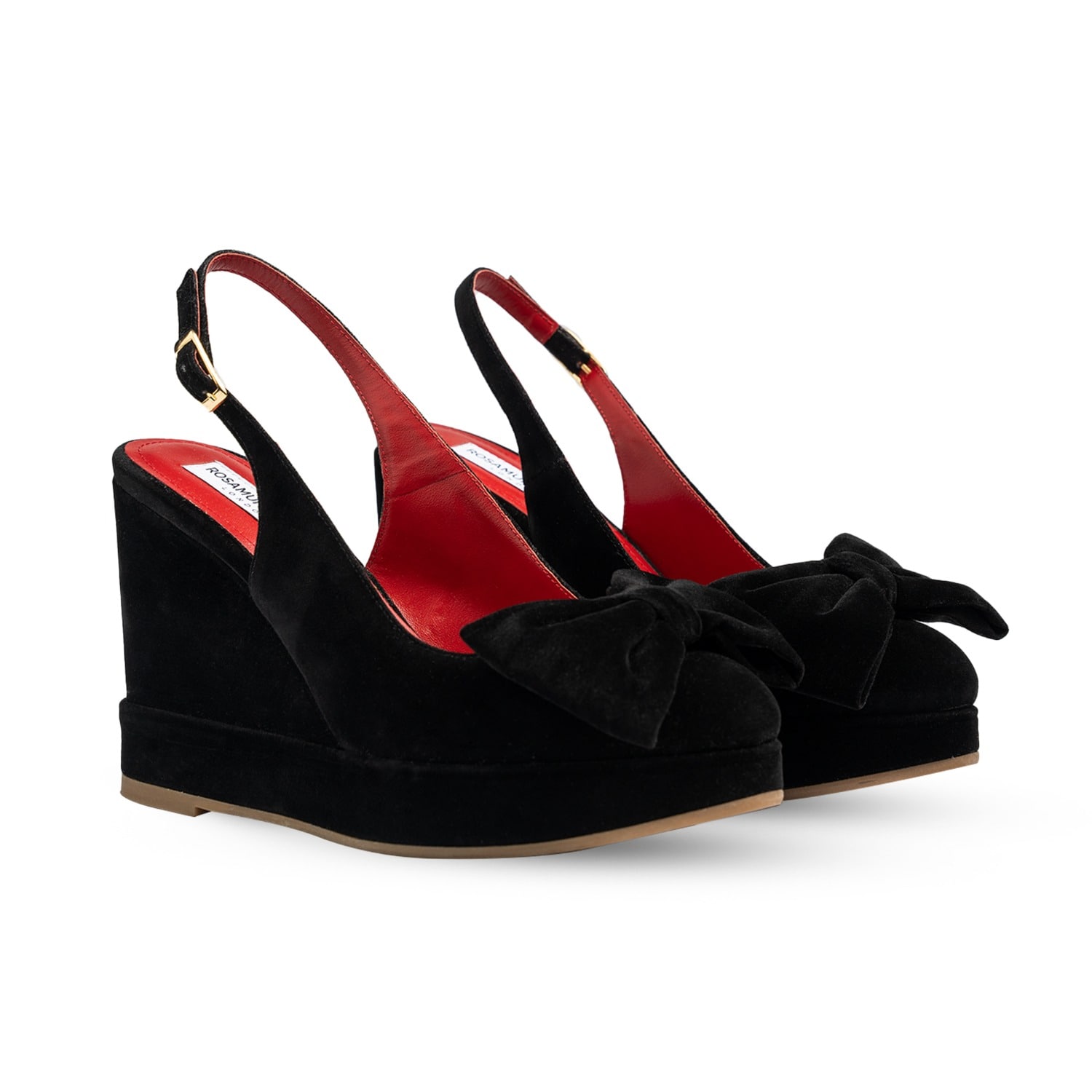 Rosamund Muir London Women's Toscana Black Velvet Wedges
