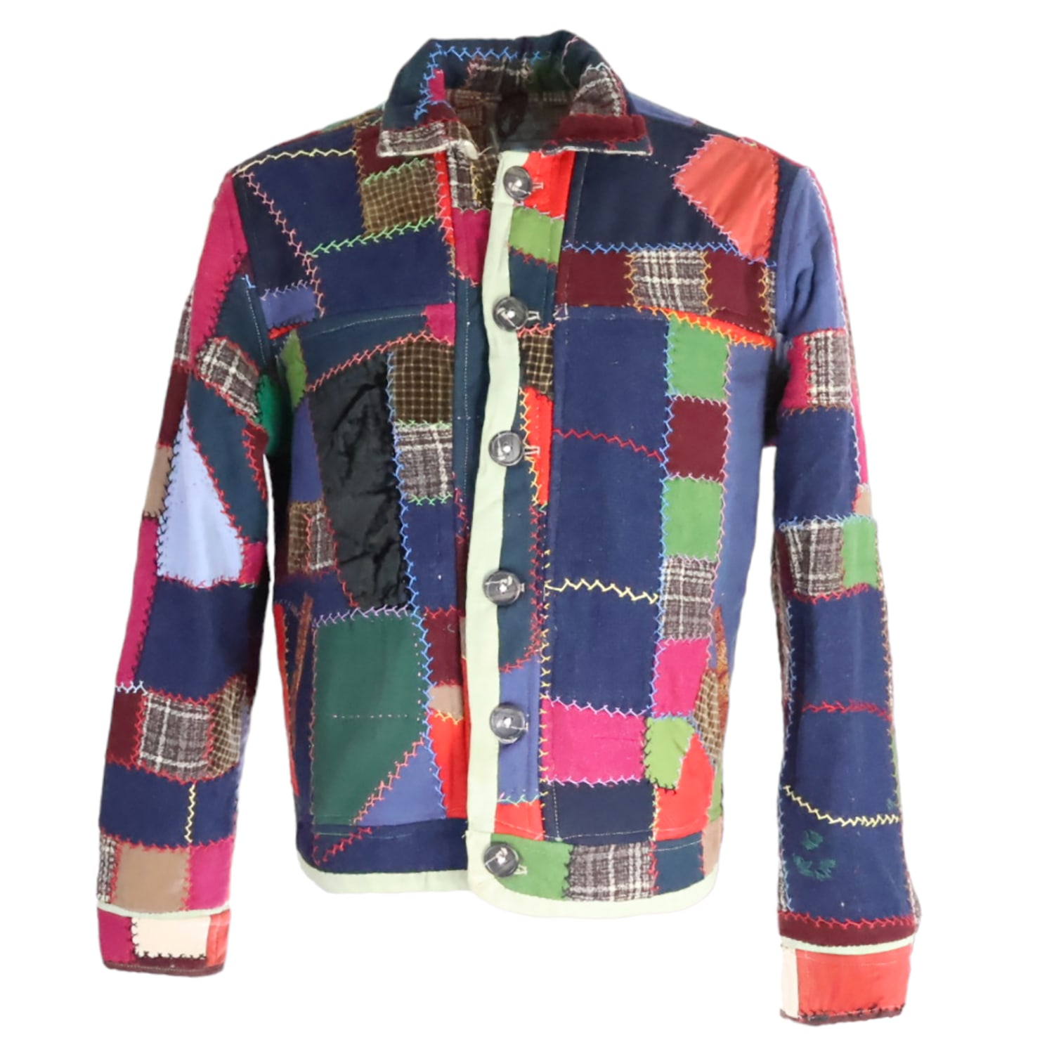 Men’s Luxury Patchwork Blanket Jacket Large Casa Grace