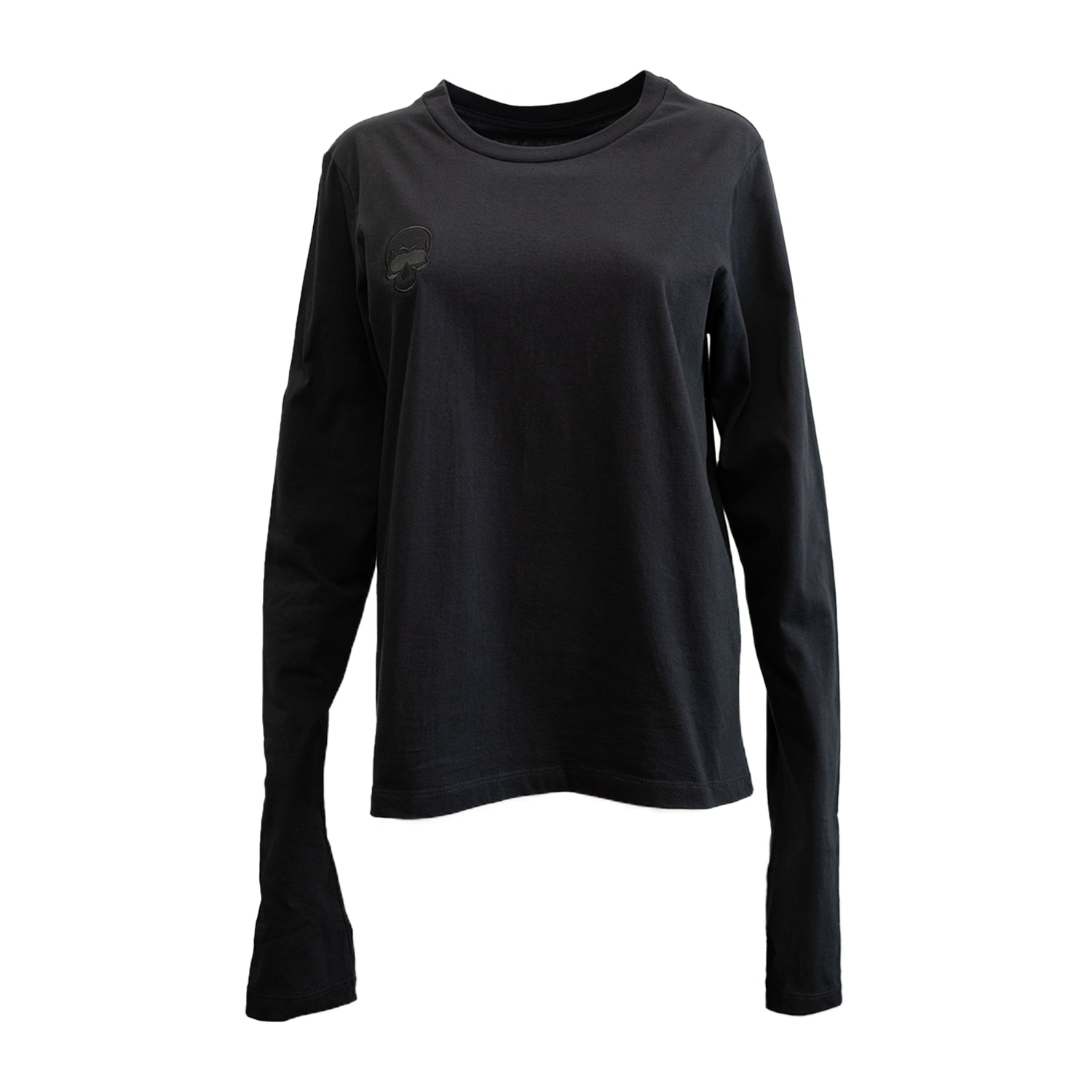 Galleriadele Women's The Black Long-sleeve Skull T-shirt In Black