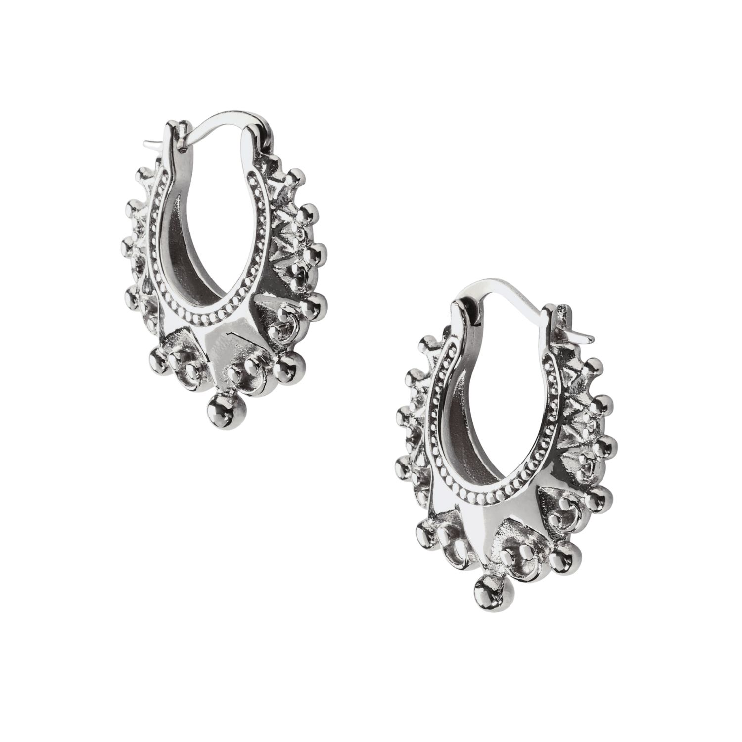 Hoops + Chains Ldn Women's Mini Joy Creole Hoops - Silver