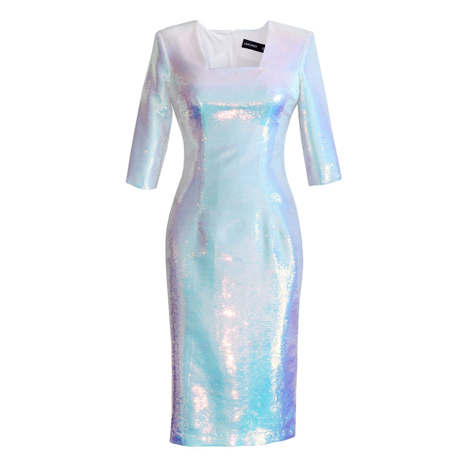 iridescent sequins dress