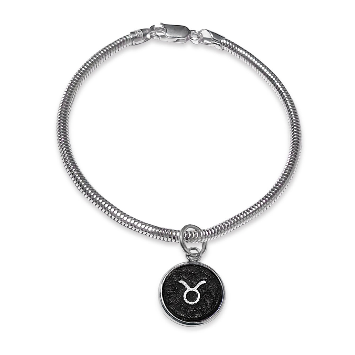 N'damus London Women's Taurus Zodiac Astrolab Leather & Sterling Silver Bracelet In Silver