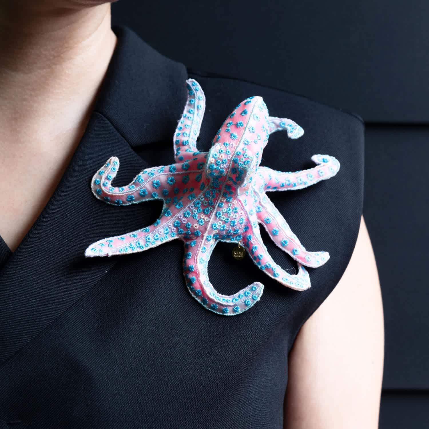 Blue and Green Octopus Brooch I made an OCTOPUS ? I LOVE IT ? main image 3