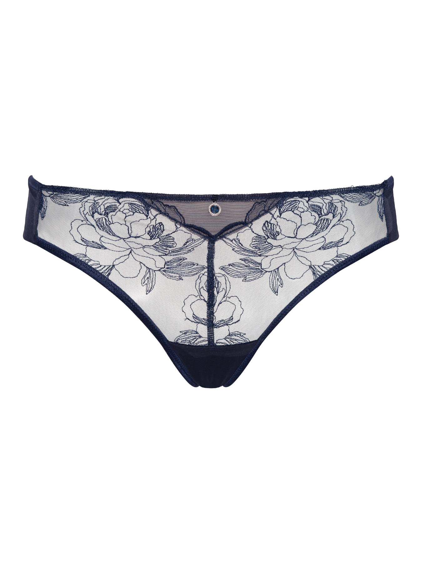 Bonbon Lingerie Women's Blue Coco Heart Thong In Blue