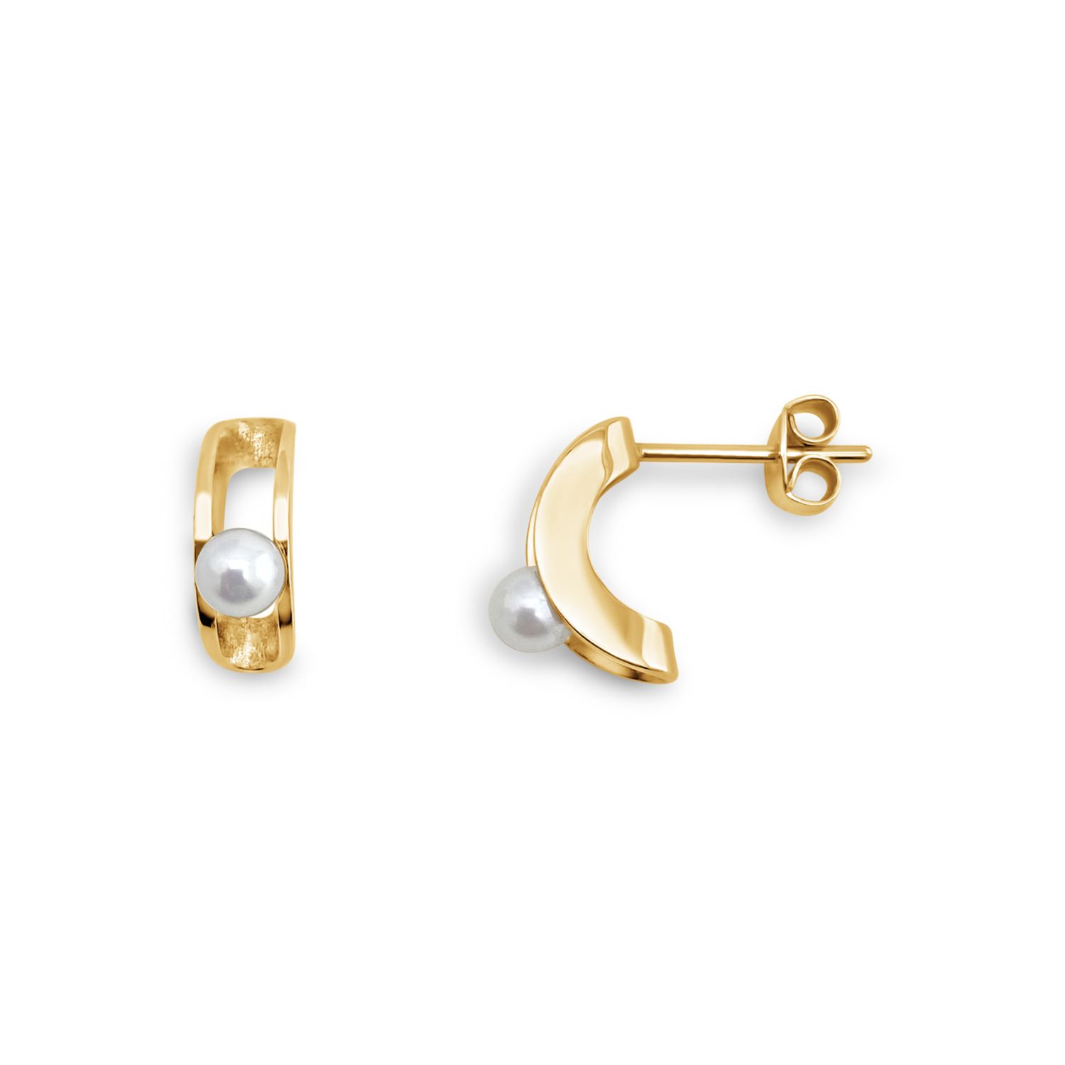Hik&rós Women's White / Gold Luna Gold Hoops In Multi