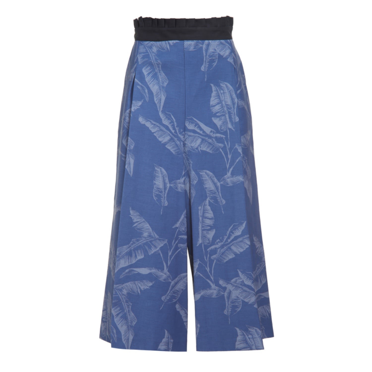 Terese Sydonna Women's Blue High Rise Paperbag Waist Denim Pant In Blue