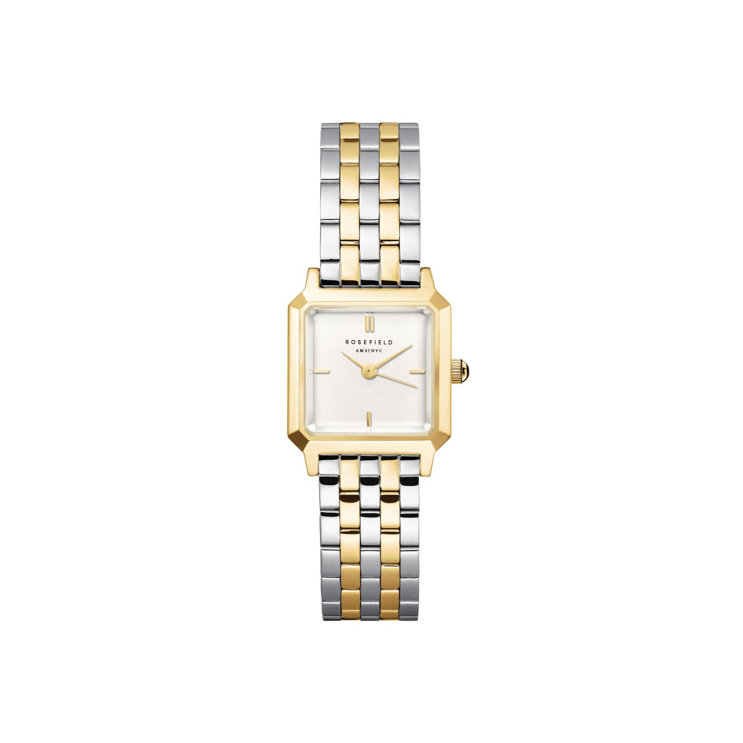 Rosefield Gold / Silver  Boxelle Ladies Watch With Duotone Steel Strap In Gold/silver