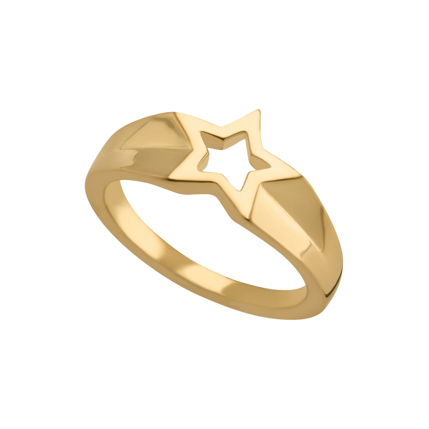 Women’s Gold Open Star Ring Scream Pretty