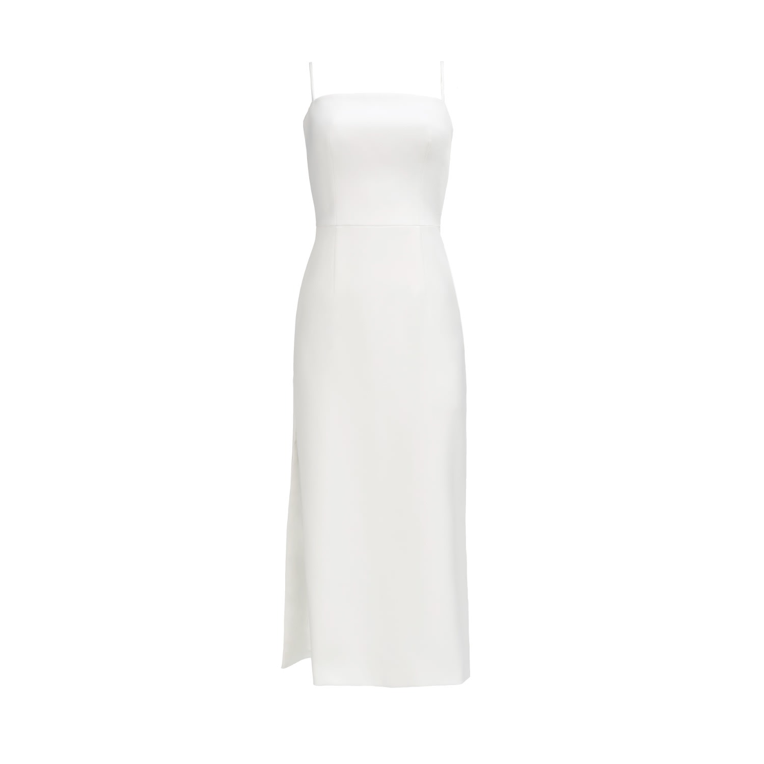 Nomi Fame Women's Amara White Midi Dress With Adjustable Straps In White