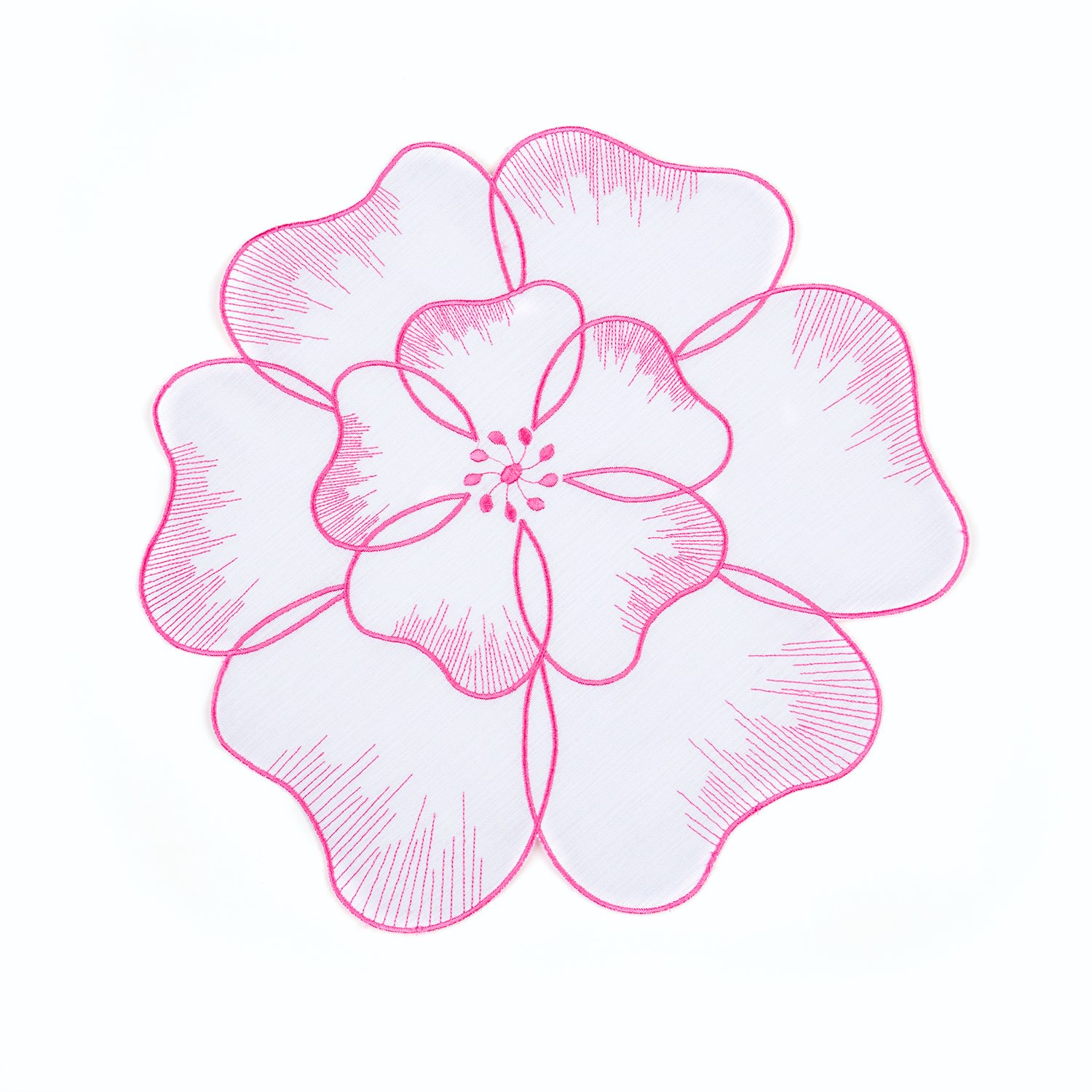 Km Home Collection Pink Floral Placemat Set In Pink